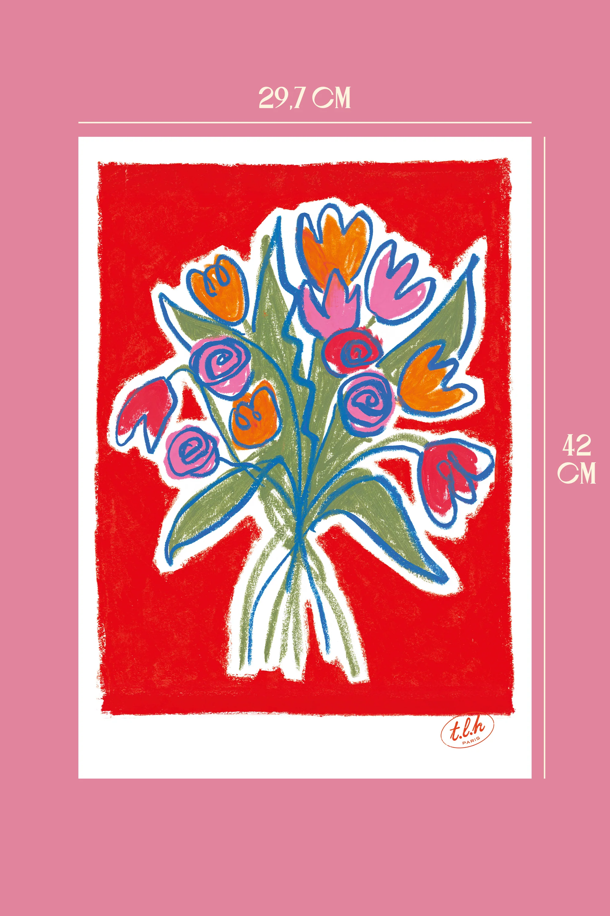 AFFICHE A3 BOUQUET RED - Image 3