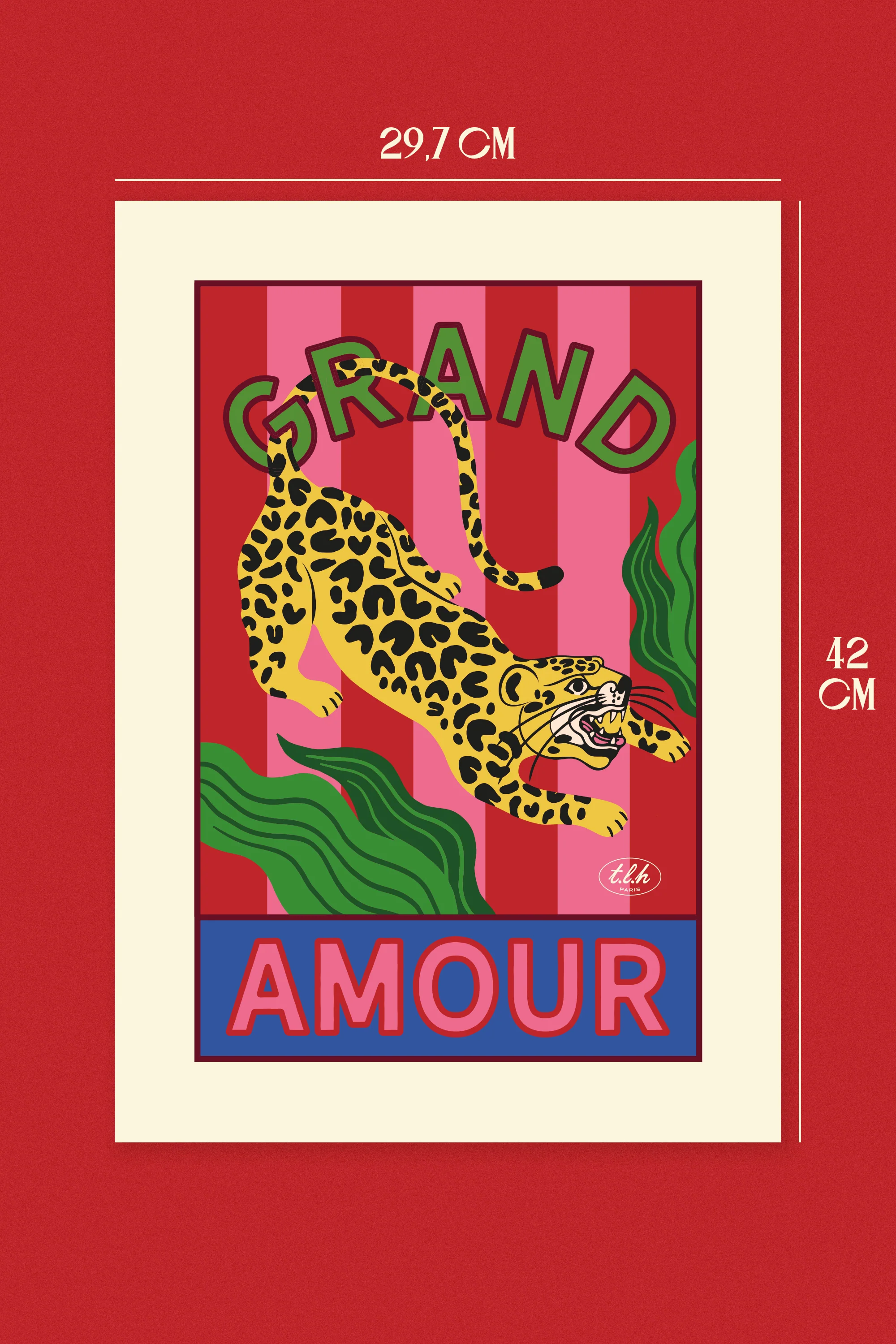 AFFICHE A3 GRAND AMOUR LEOPARD - Image 3