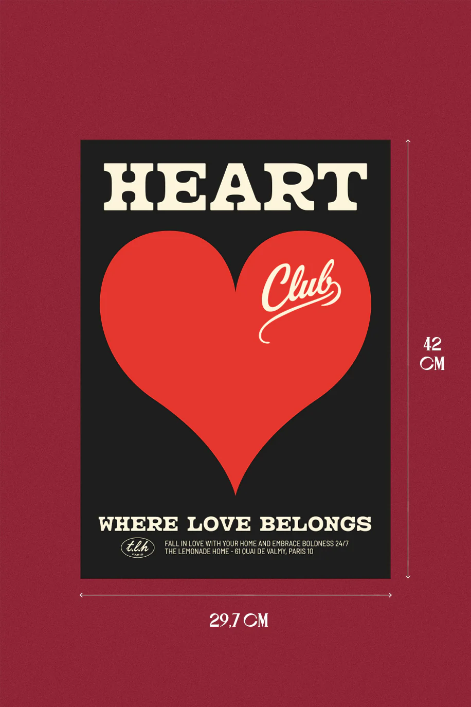 AFFICHE A3 HEART CLUB - Image 2
