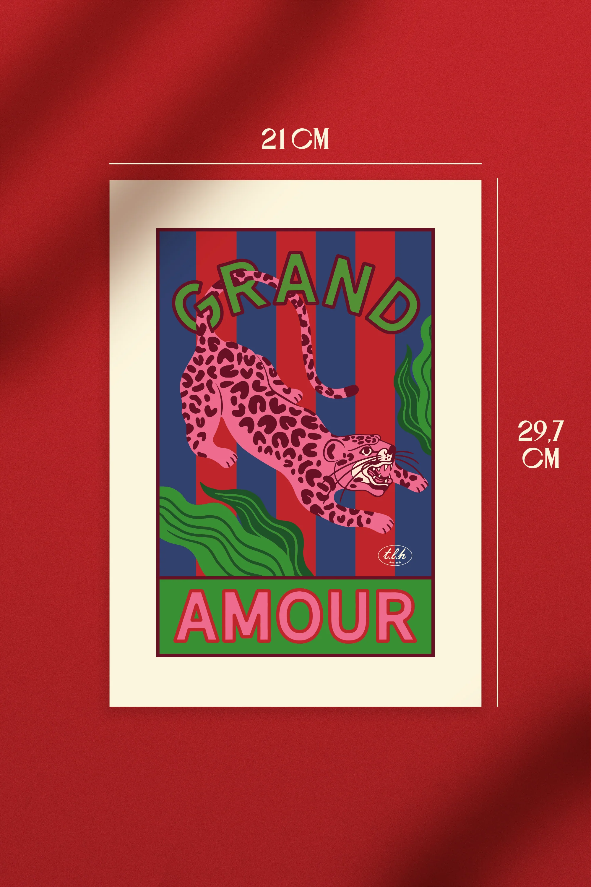 AFFICHE A4 GRAND AMOUR LEOPARD - Image 3