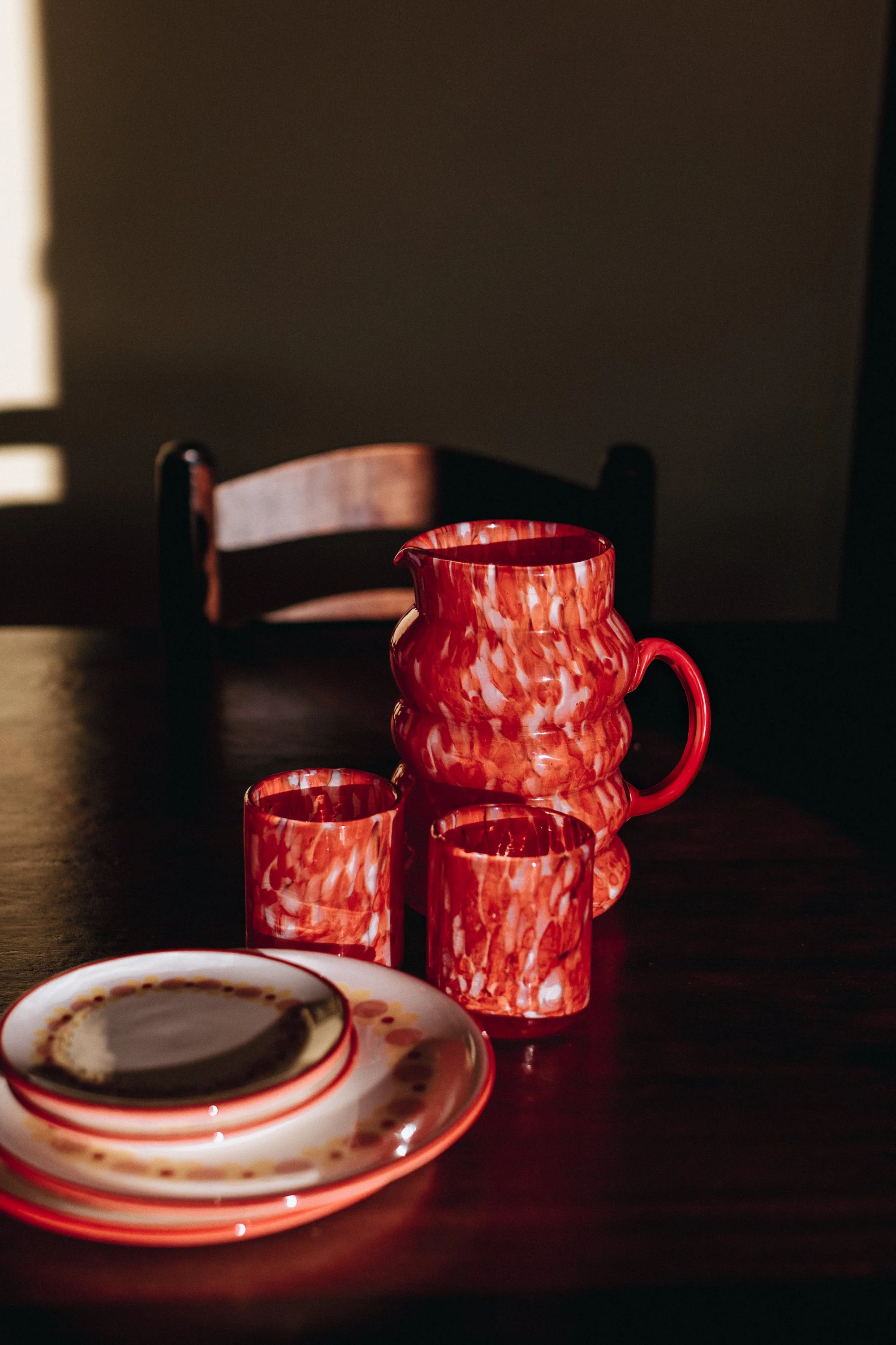 CARAFE ELIANOR ROUGE & BLANC - Image 3