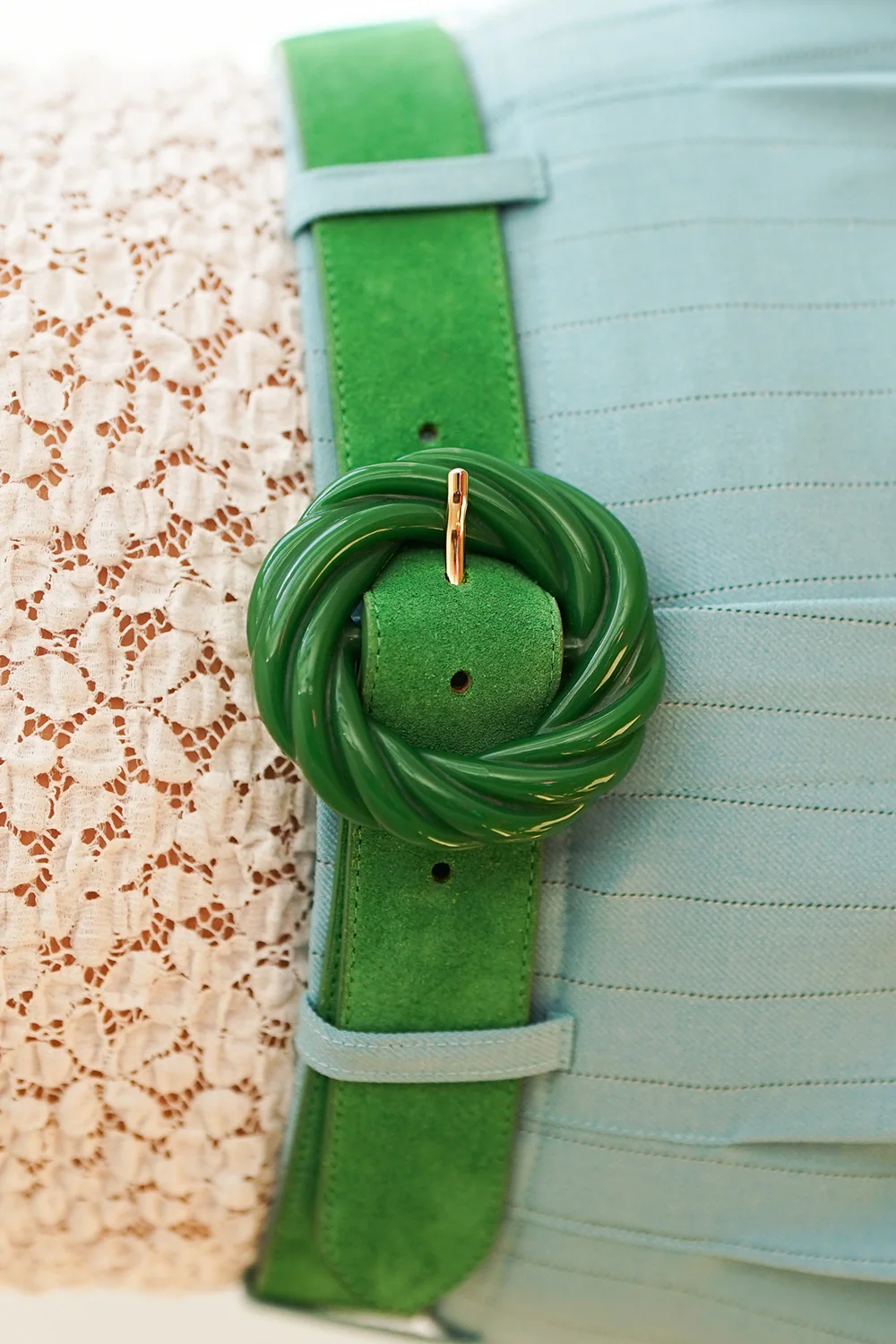 CEINTURE TORSADE SUEDE GREEN - Image 4