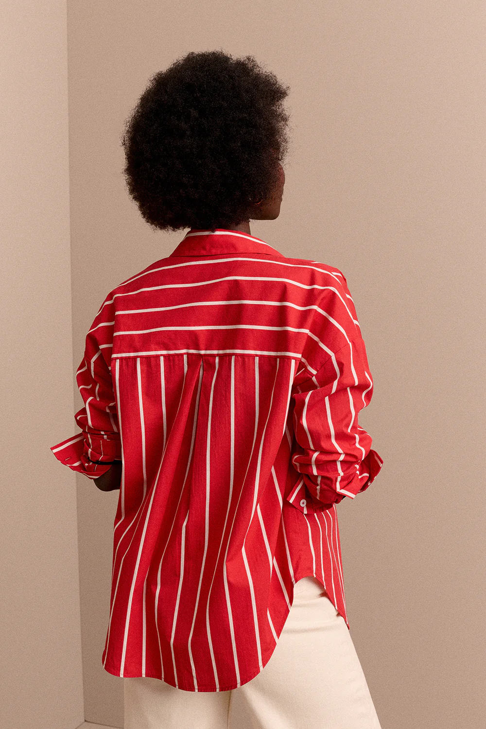 CHEMISE OMER RAYURES ROUGE - Image 4