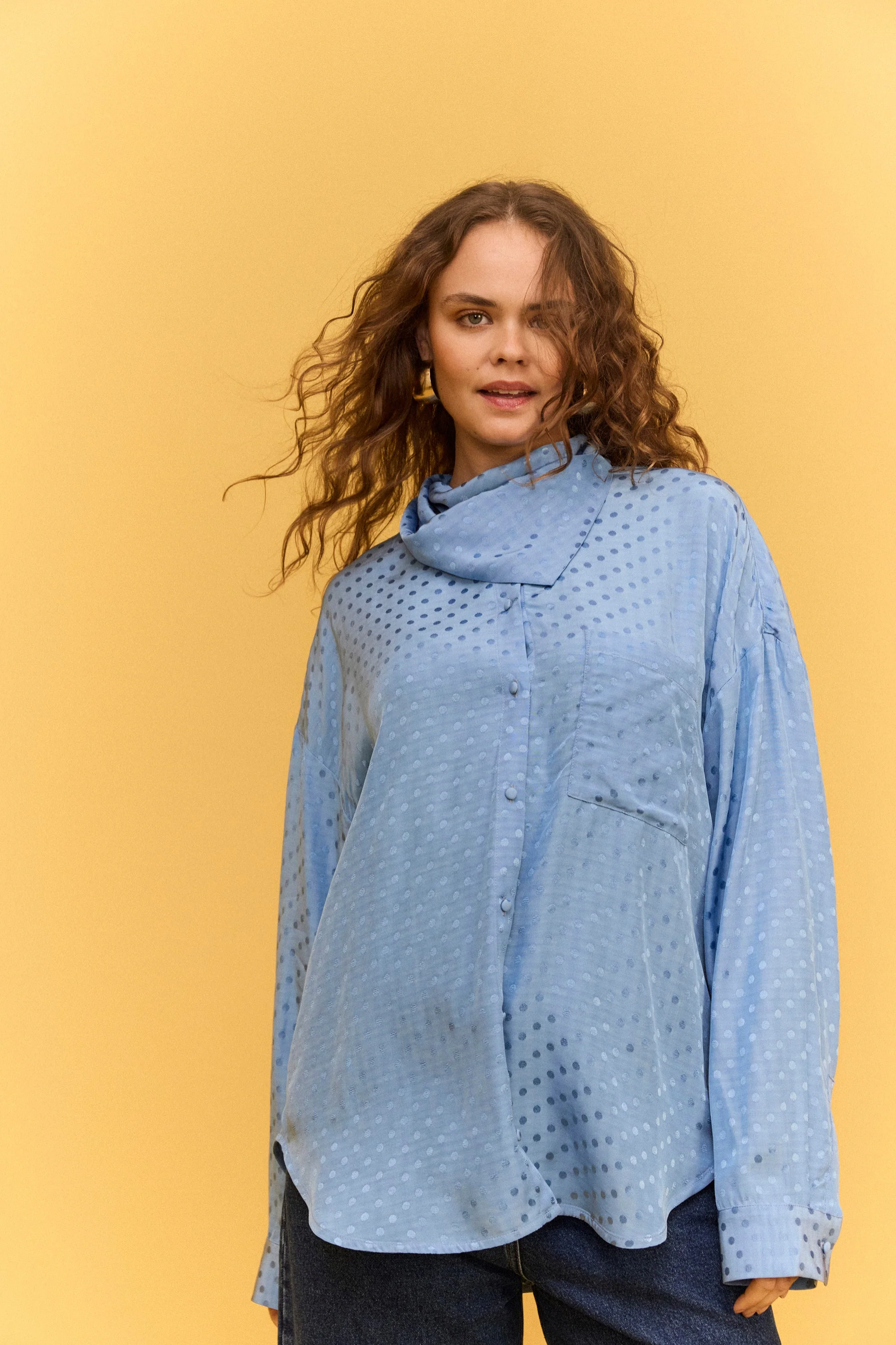 CHEMISE TONY PETIT POIS BLEU - Image 4
