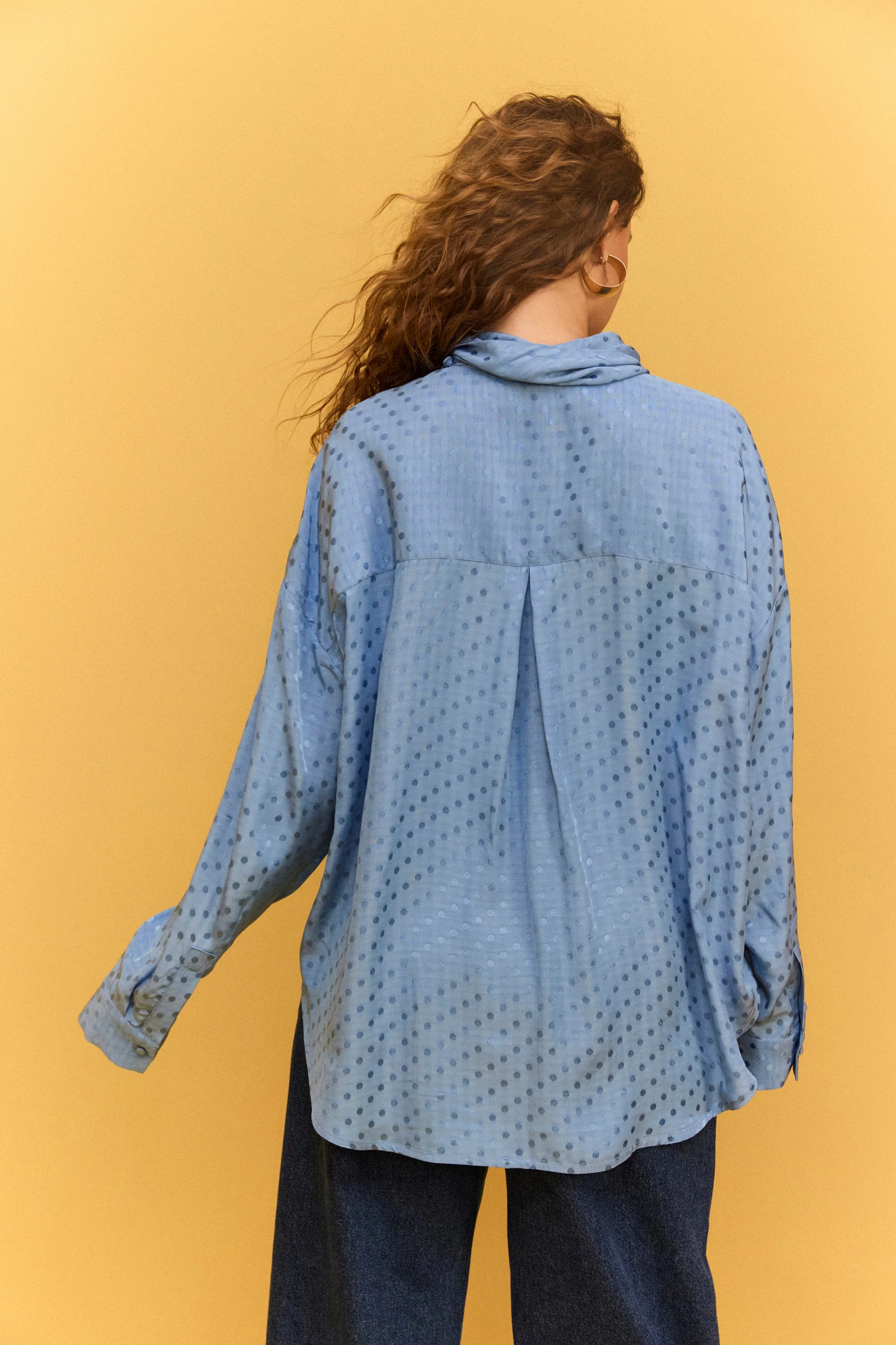 CHEMISE TONY PETIT POIS BLEU - Image 5