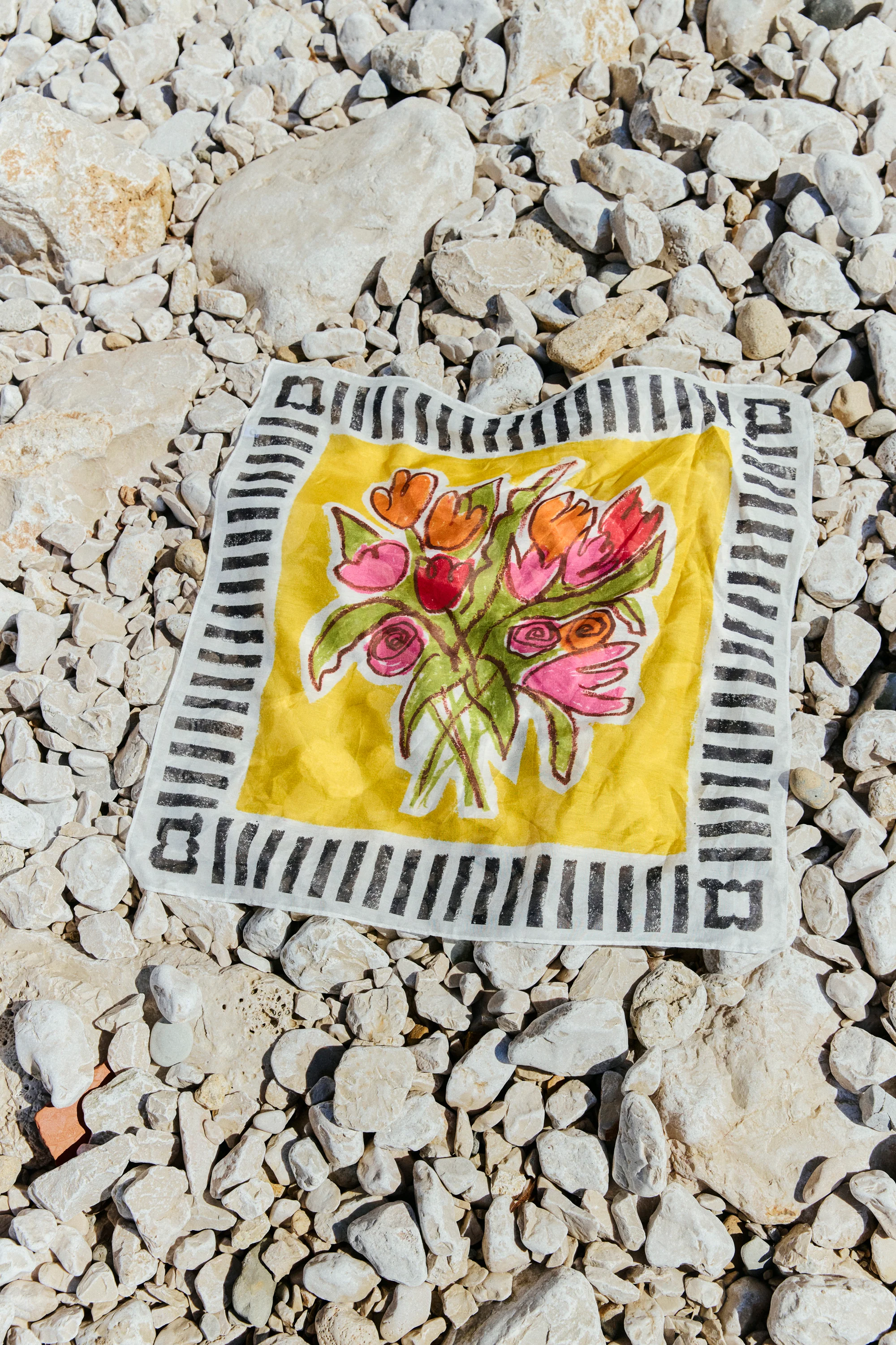 FOULARD BANDANA JAUNE BOUQUET - Image 4