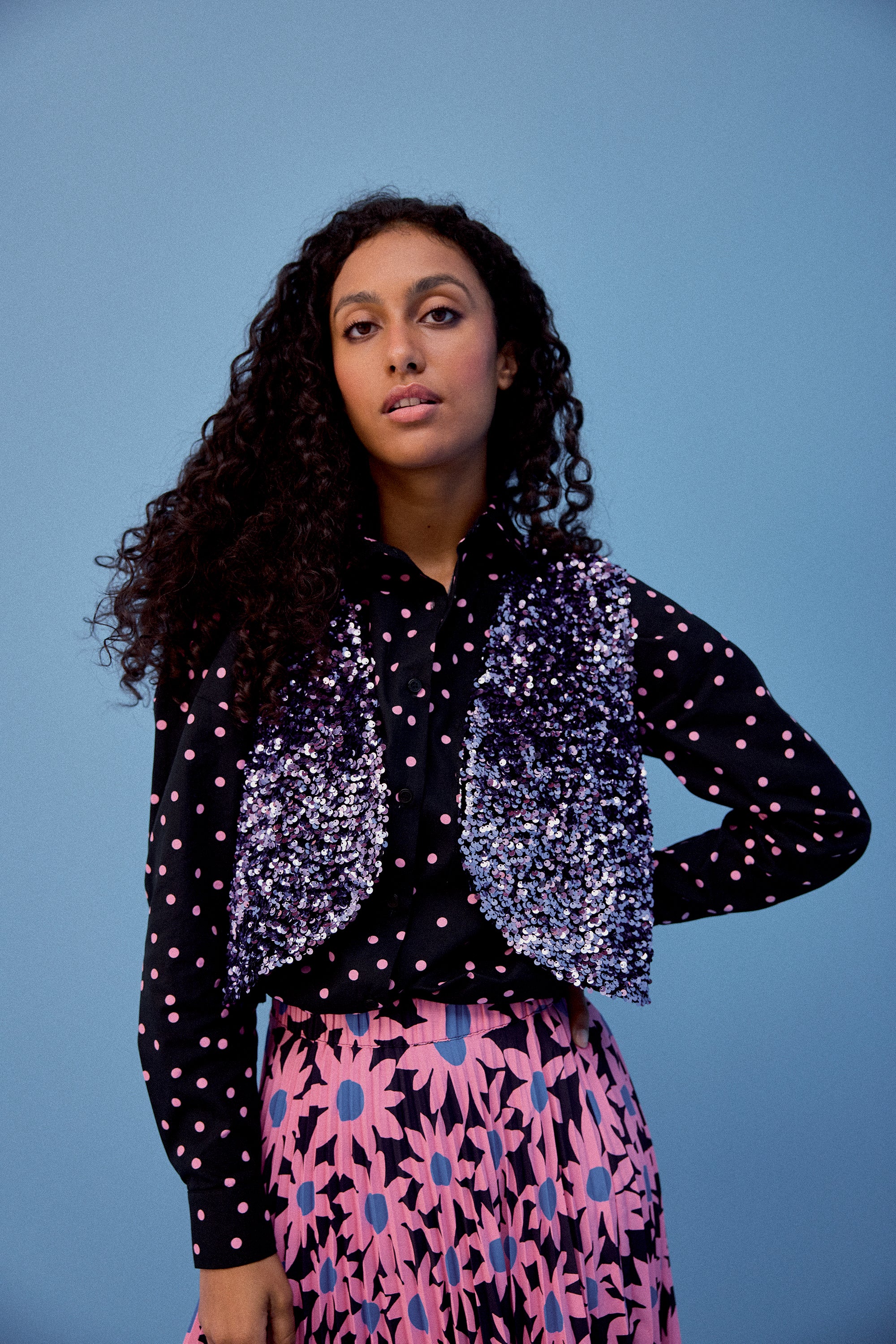 GILET RAVEL SEQUINS LILAS - Image 2