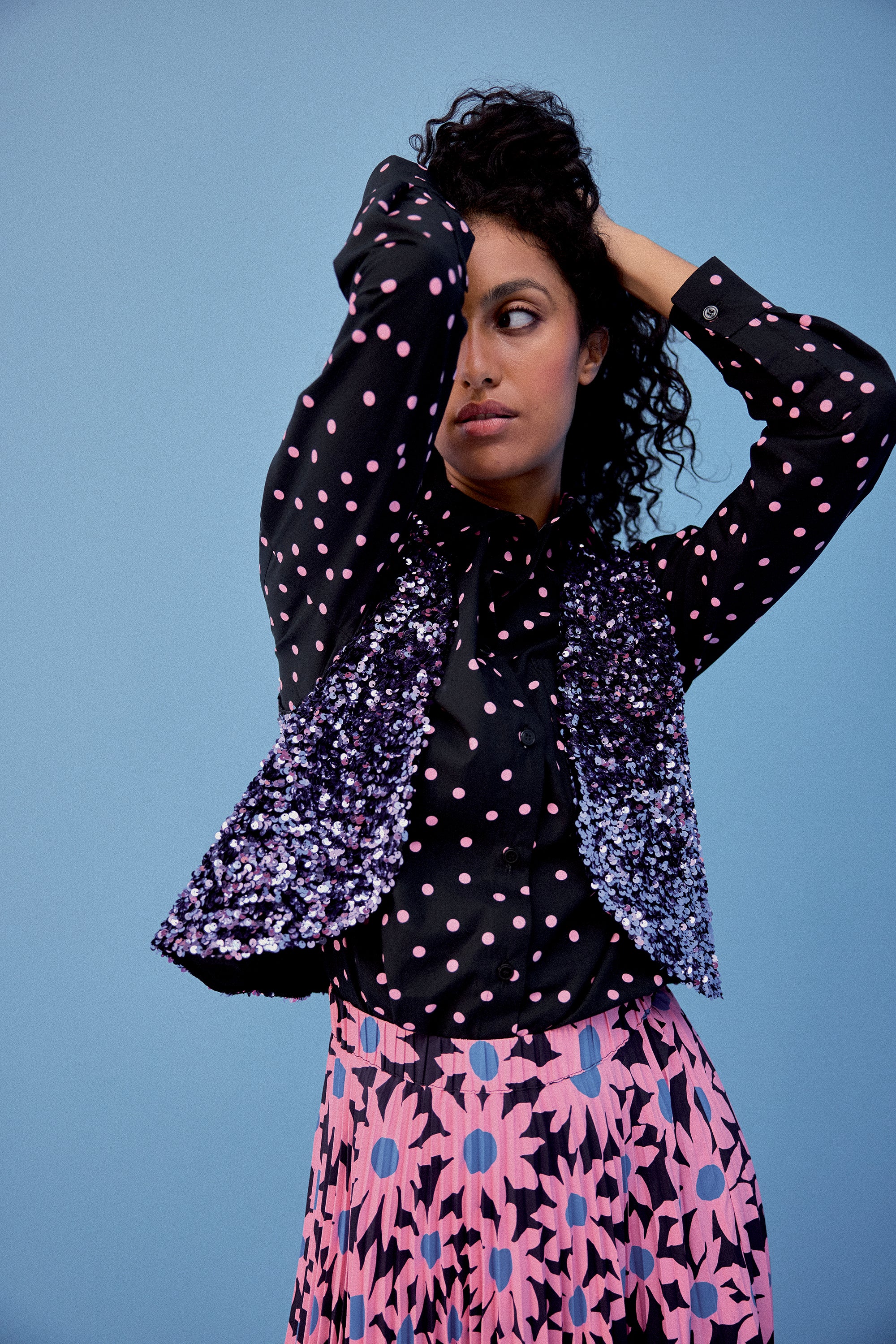 GILET RAVEL SEQUINS LILAS - Image 4