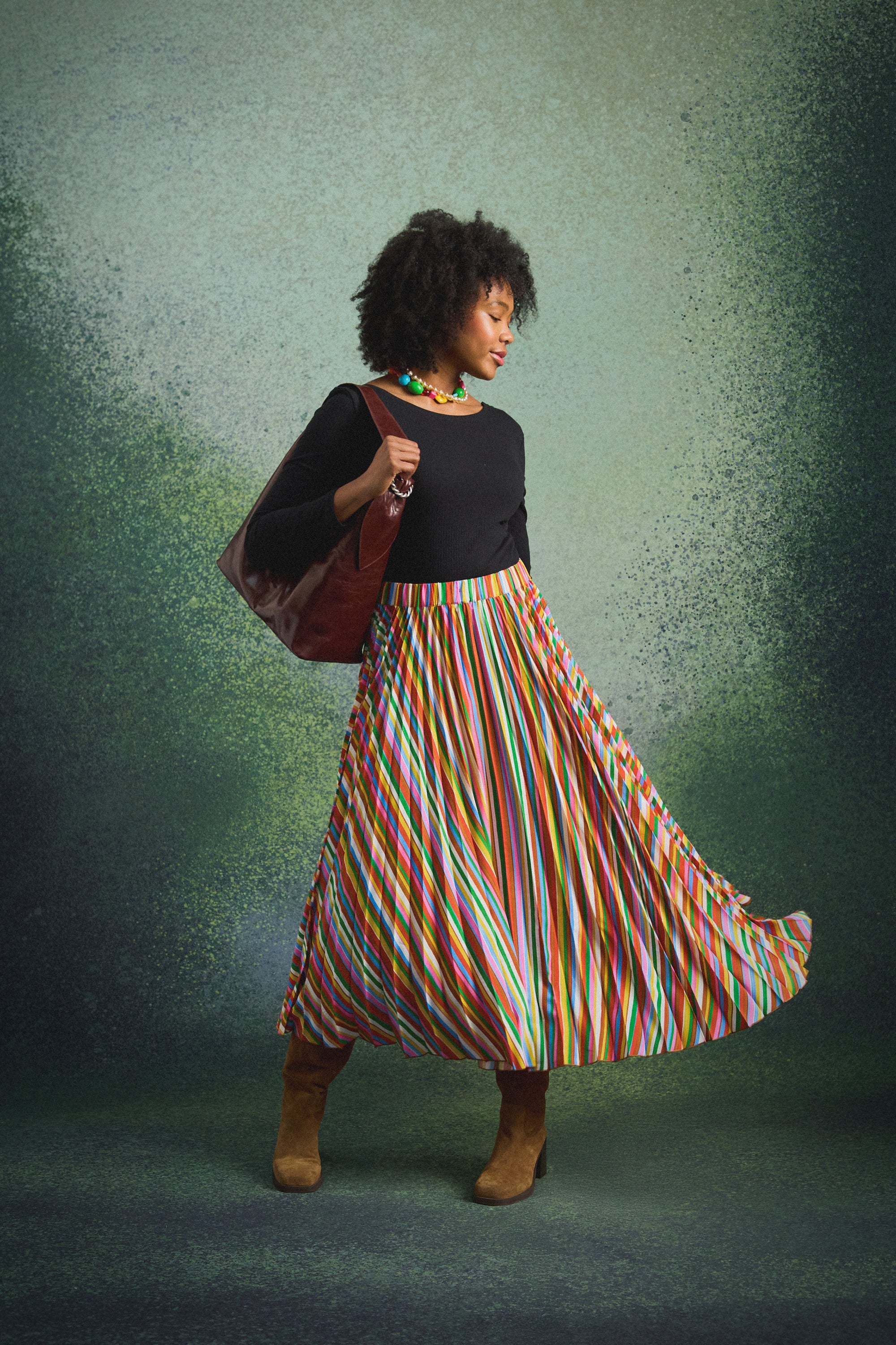 JUPE PAULA FUZZY STRIPES - Image 3