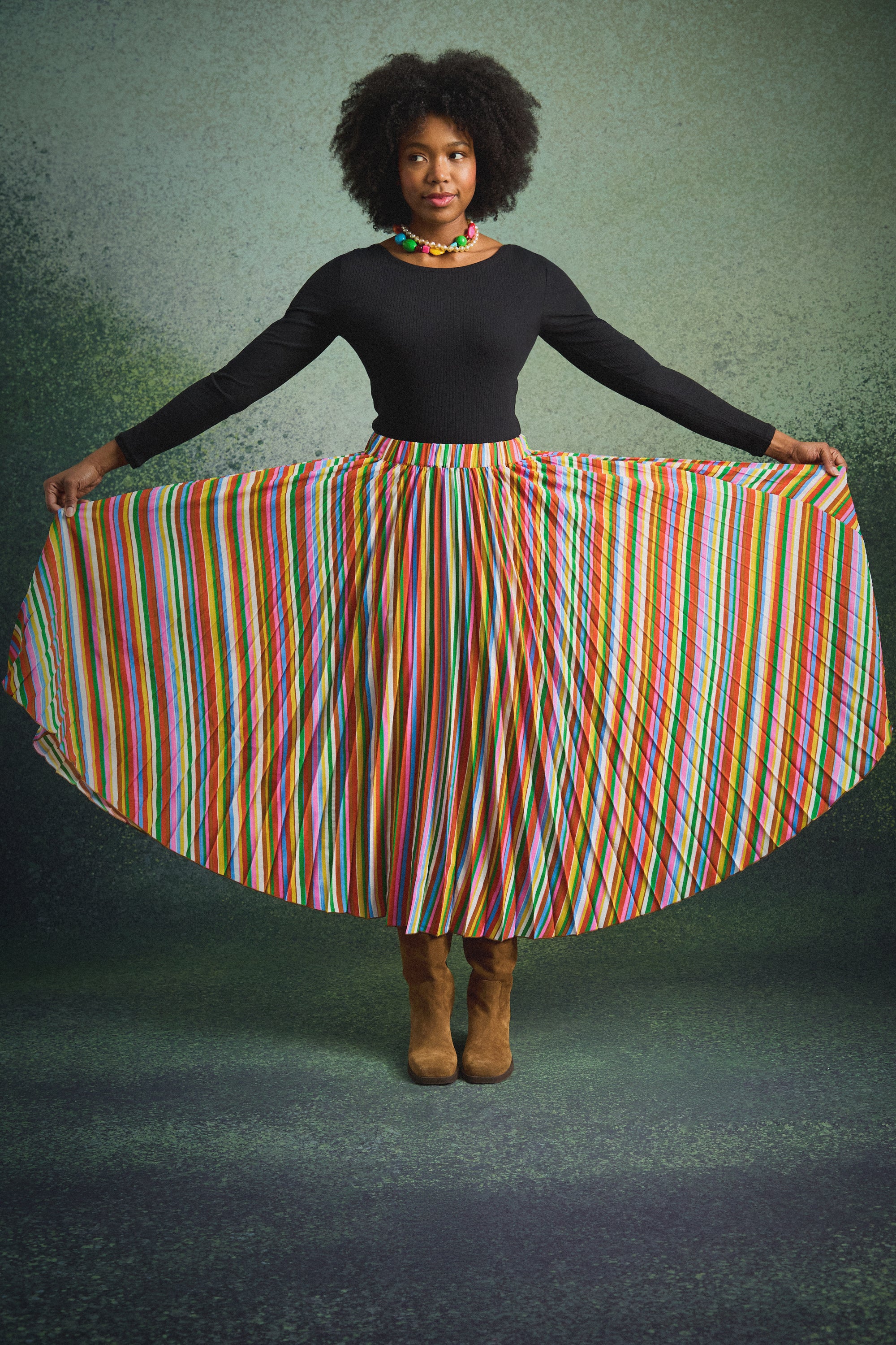 JUPE PAULA FUZZY STRIPES - Image 4