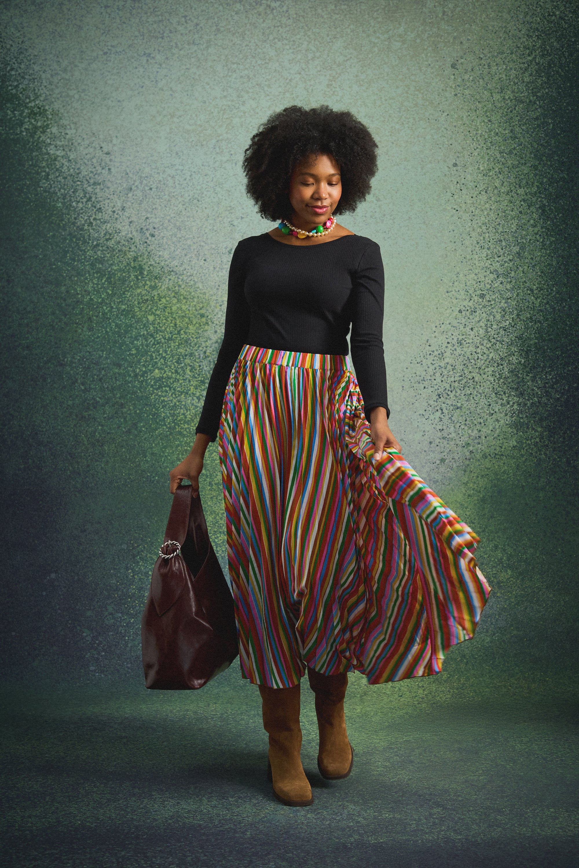JUPE PAULA FUZZY STRIPES - Image 5