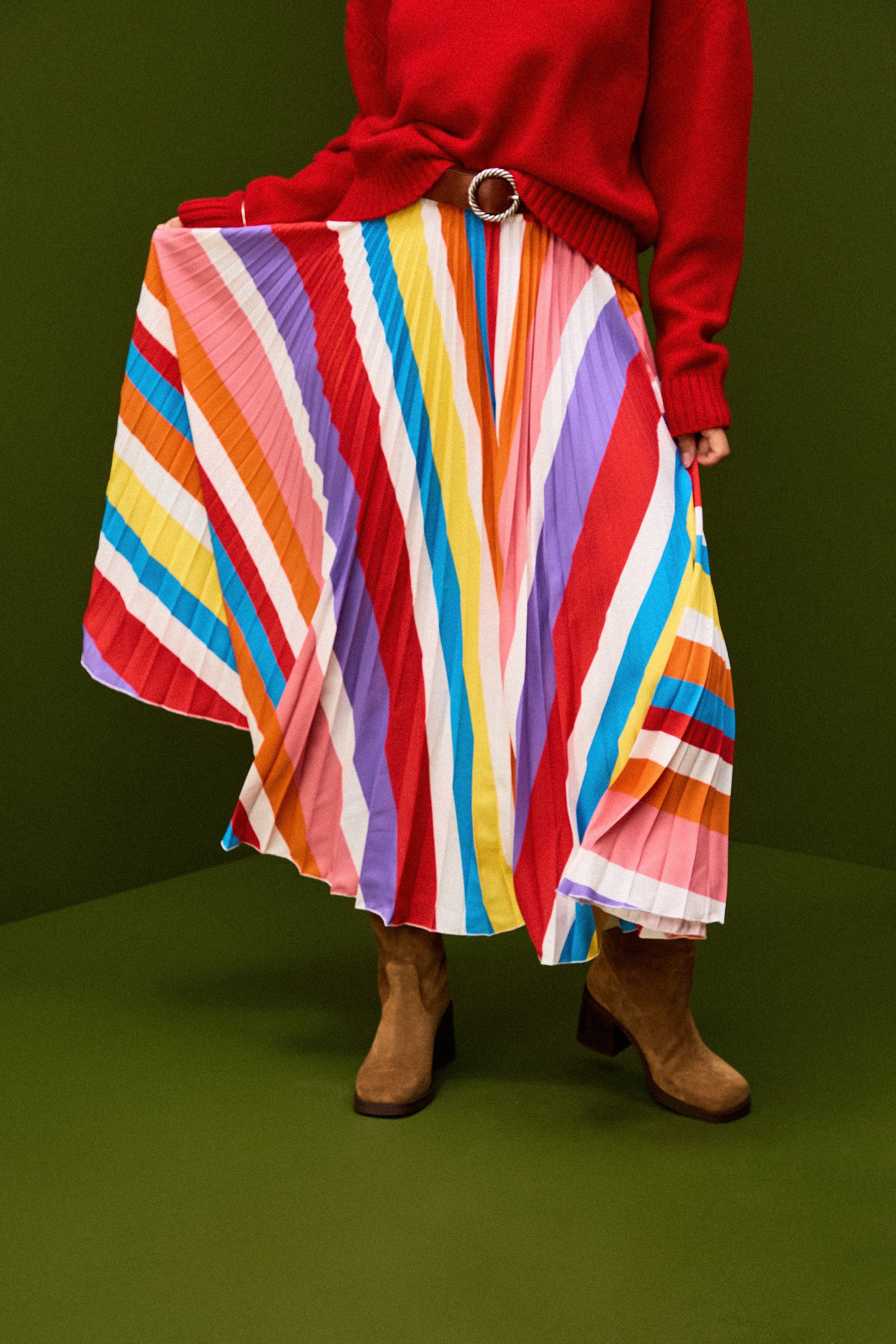 JUPE PAULA RAYURES MULTICO - Image 3