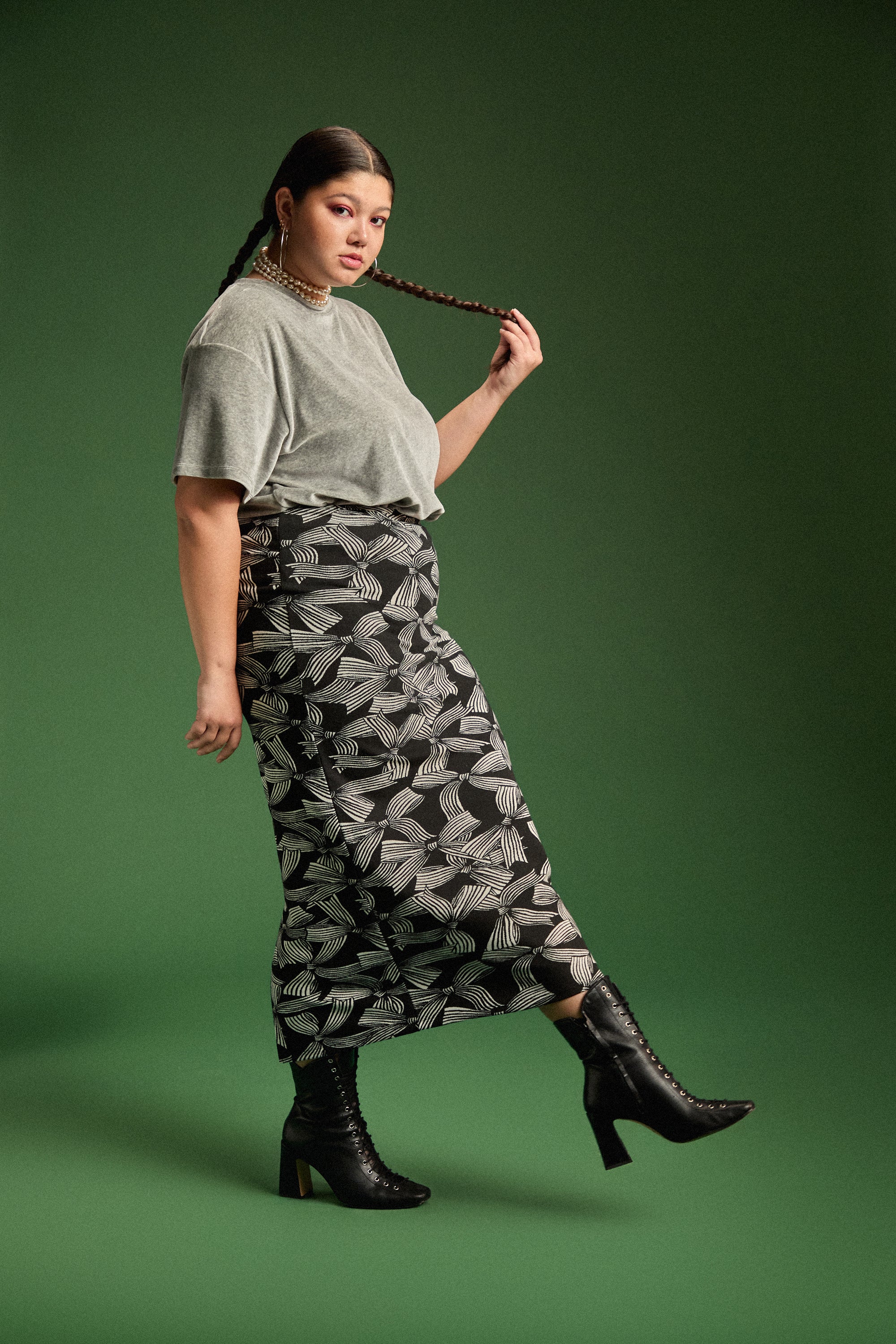 JUPE SARAH RUBANS MONOCHROMES - Image 4