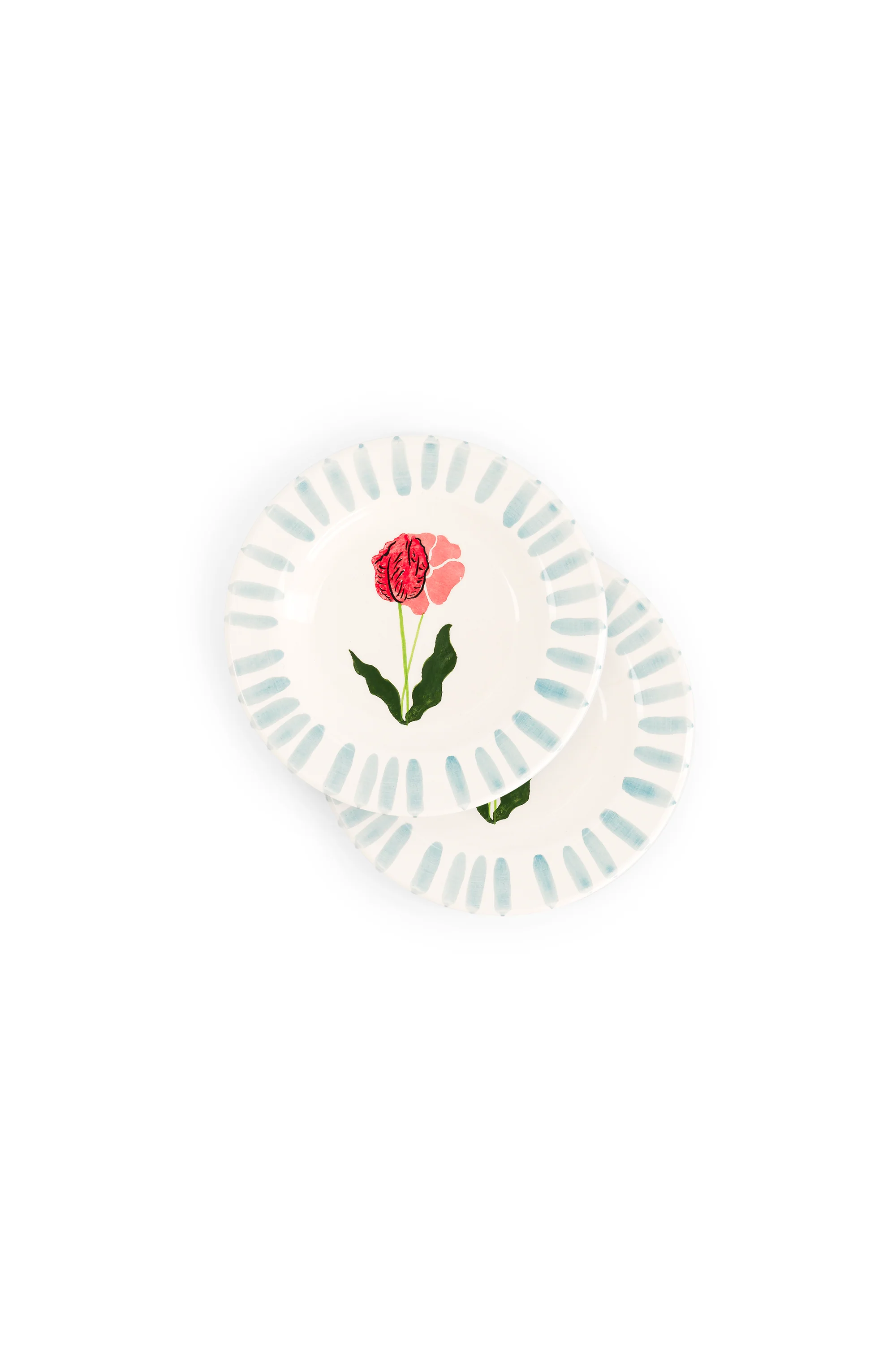 LOT D'ASSIETTES ROSA BLUE - Image 2