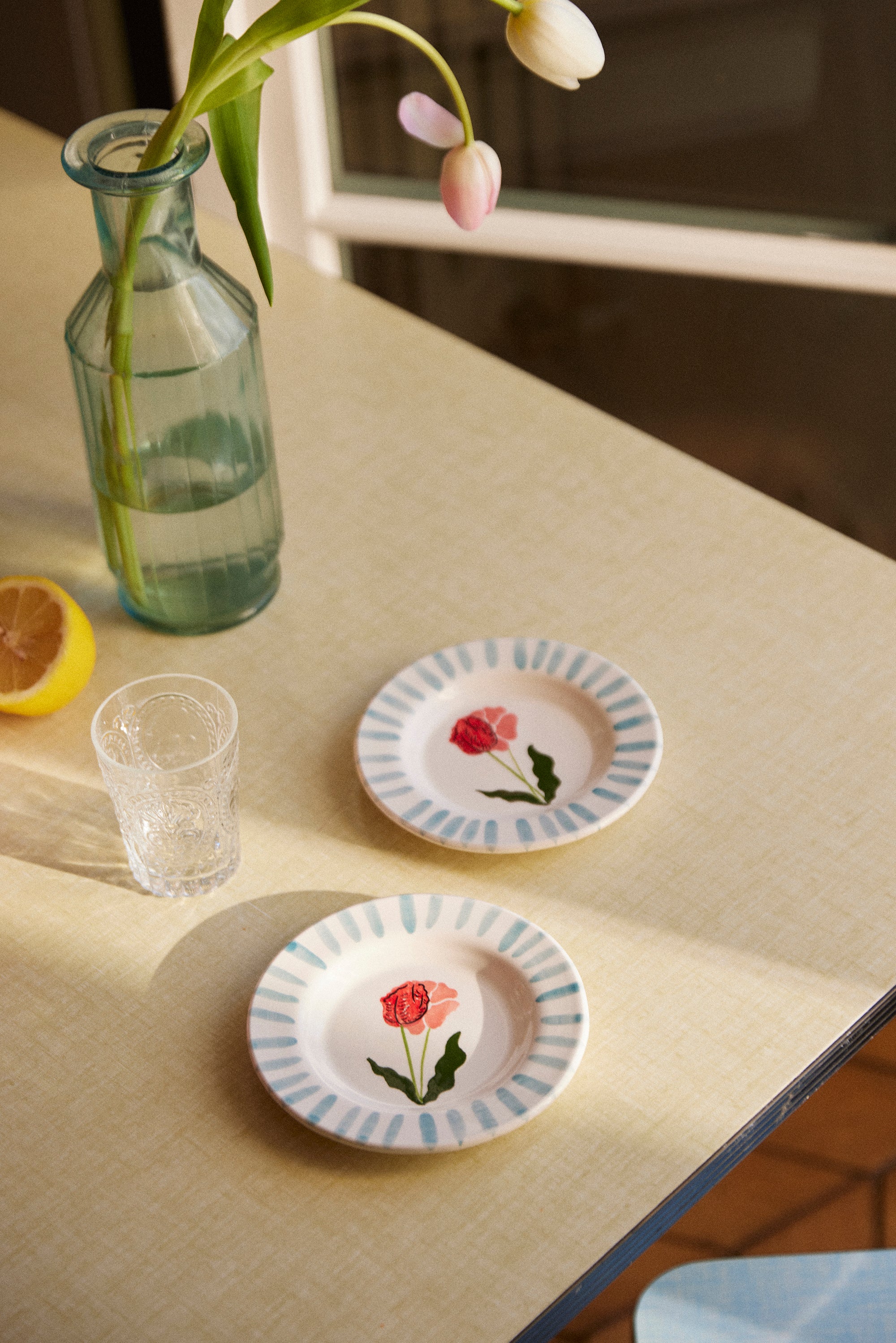 LOT D'ASSIETTES ROSA BLUE - Image 4