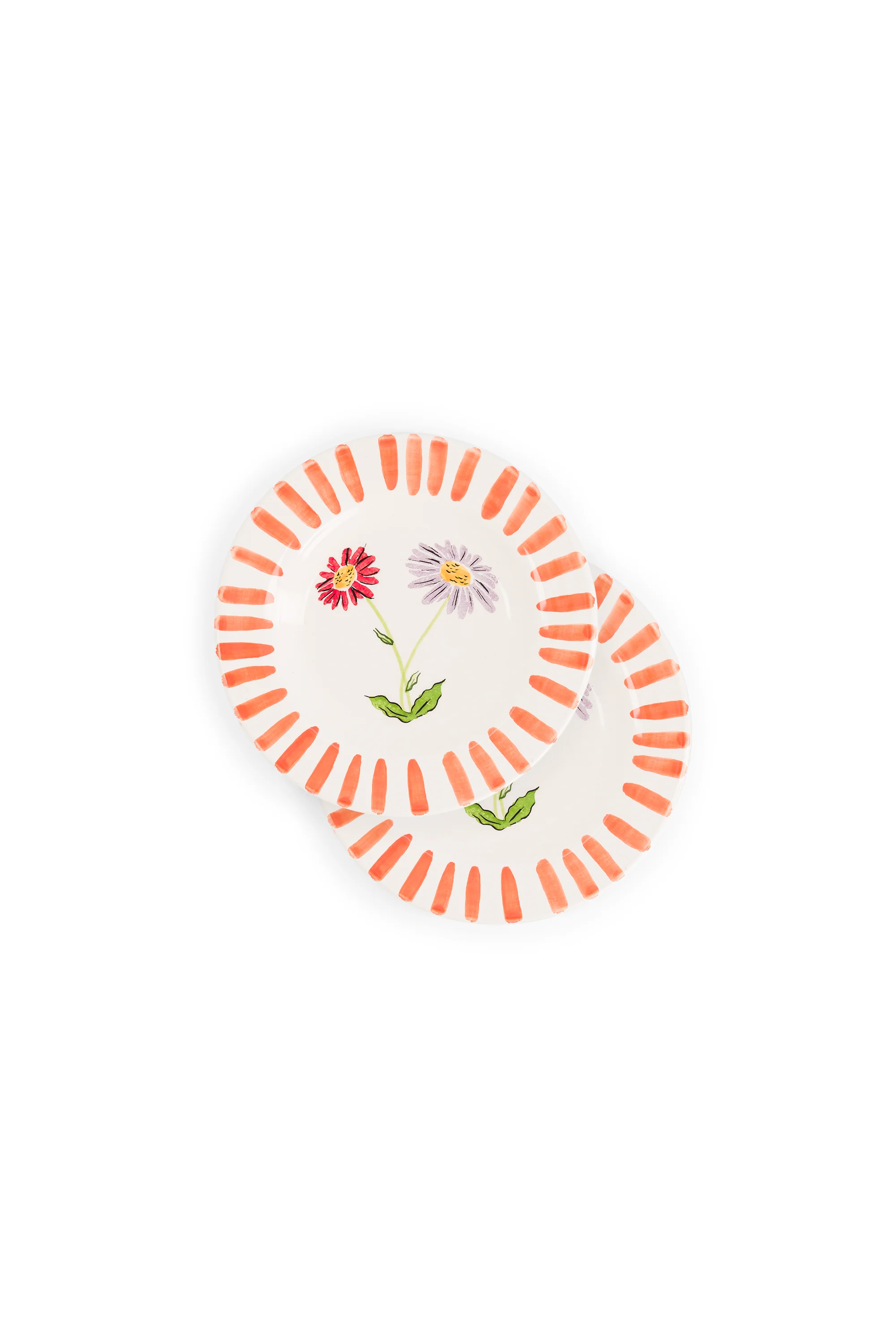 LOT D'ASSIETTES ROSA ORANGE - Image 2