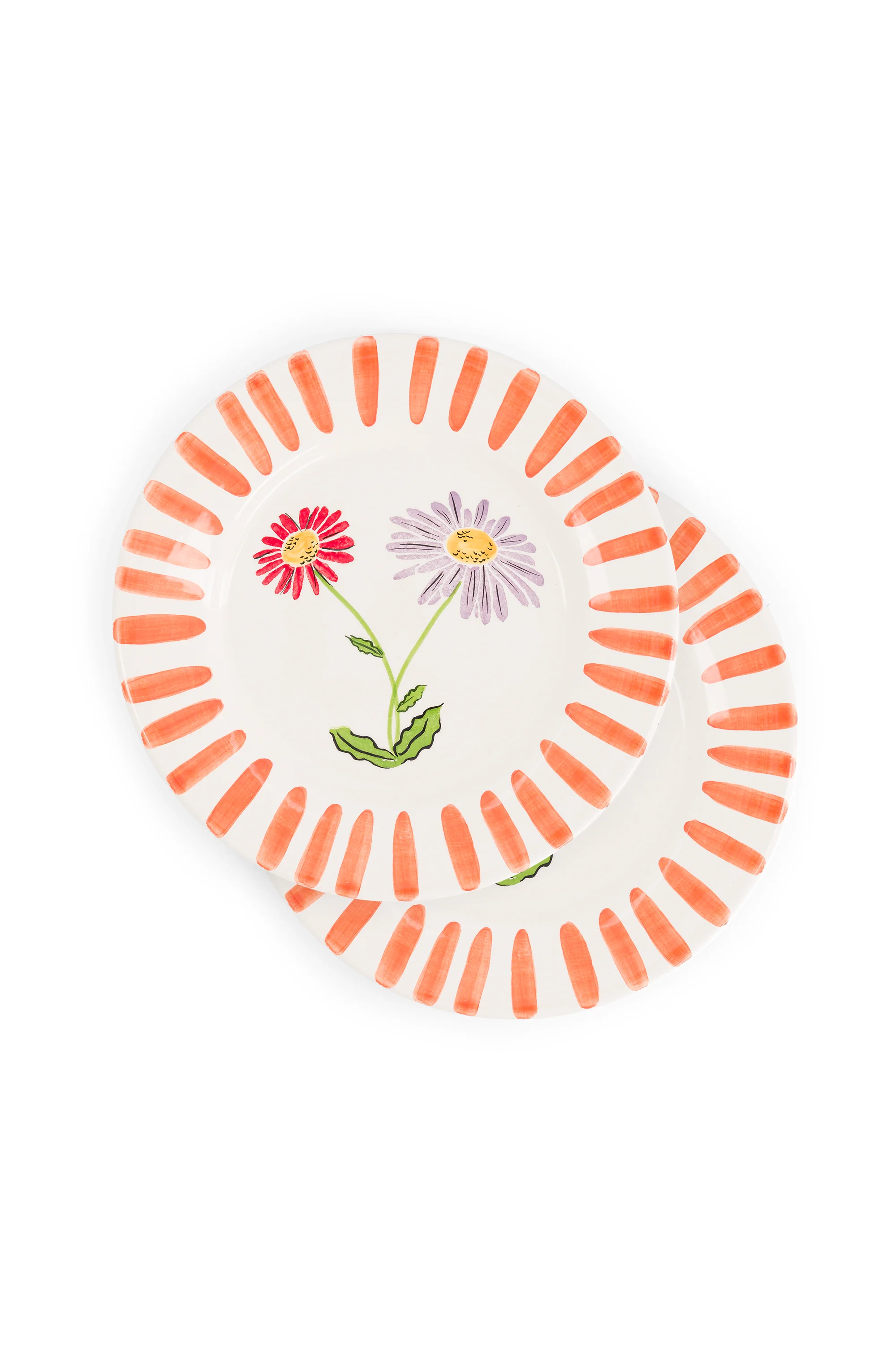 LOT D'ASSIETTES ROSALIE ORANGE - Image 2
