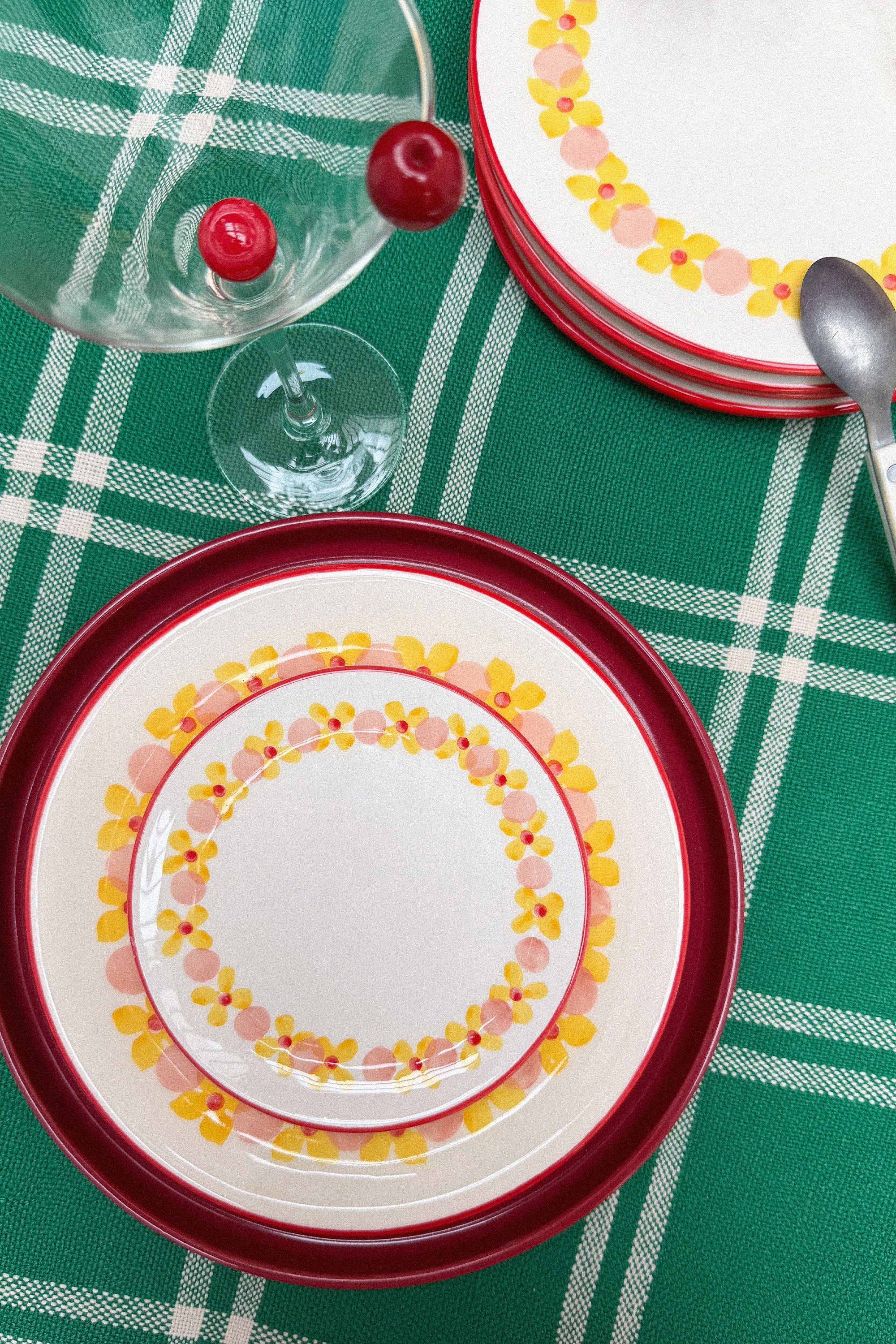 LOT DE 2 ASSIETTES ELIZA PÂQUERETTES ROSE - Image 6