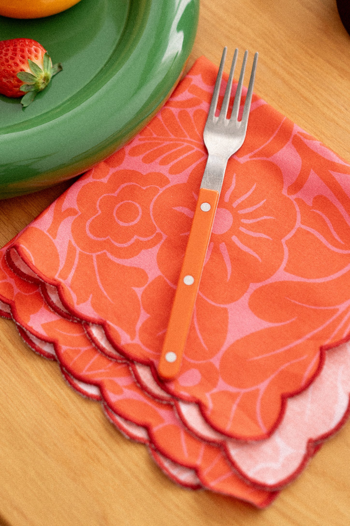 LOT DE 2 SERVIETTES KATE ANEMONE PINK - Image 3