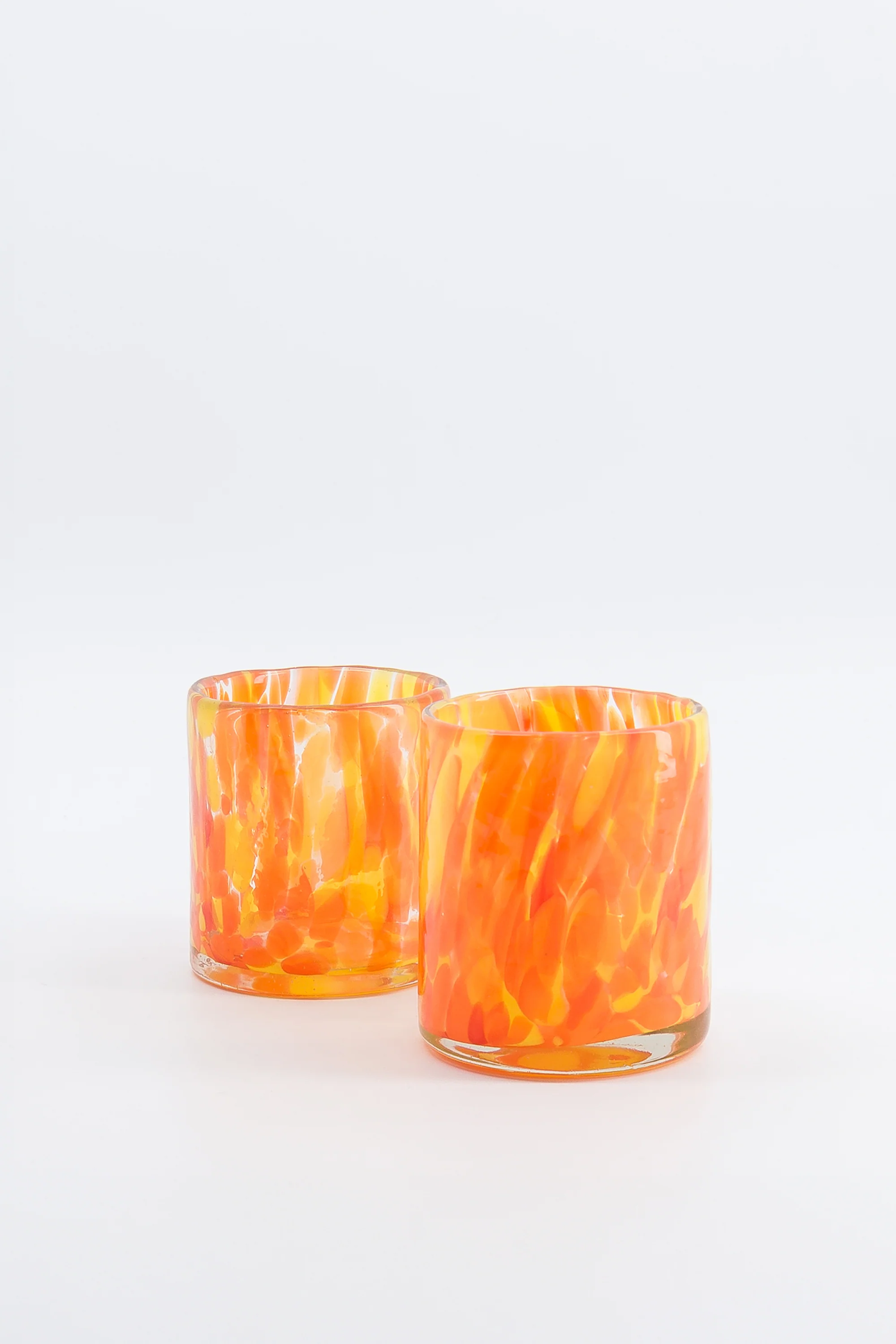 LOT DE 2 VERRES GABRIELLE ORANGE & JAUNE - Image 4