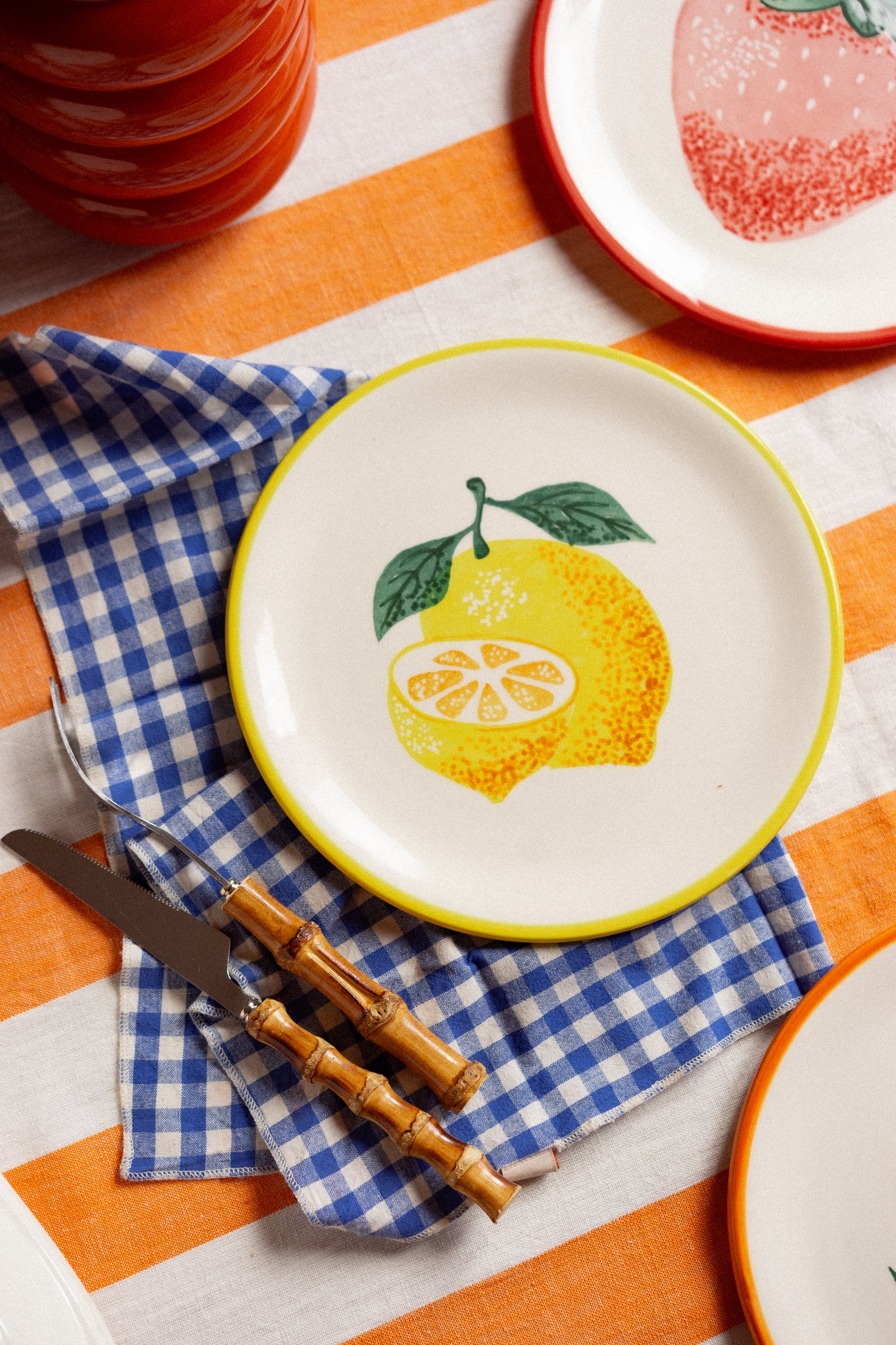 LOT DE 4 ASSIETTES ROSALIE FRUIT - Image 4