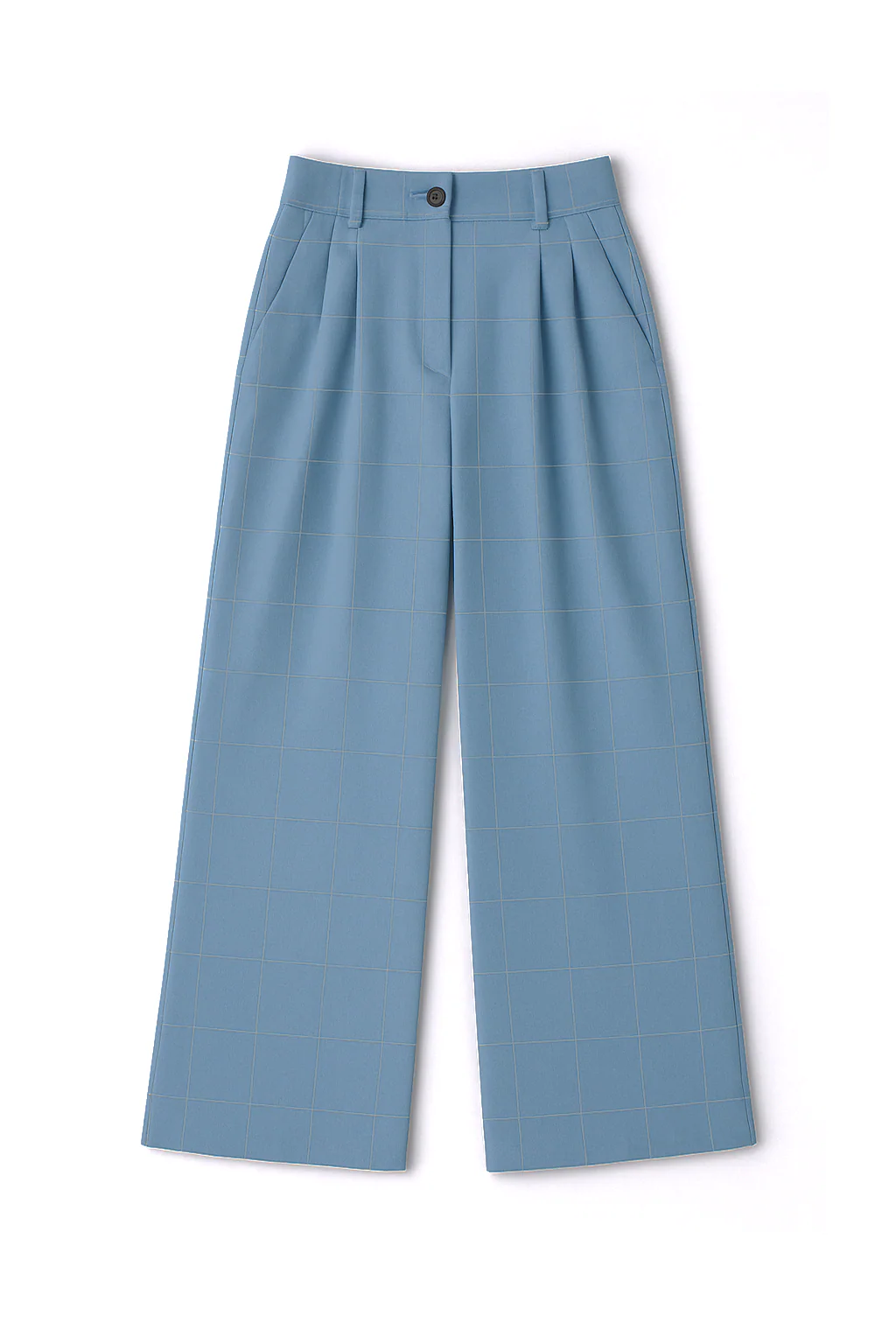 PANTALON HARYA BLEU A CARREAUX - Image 3