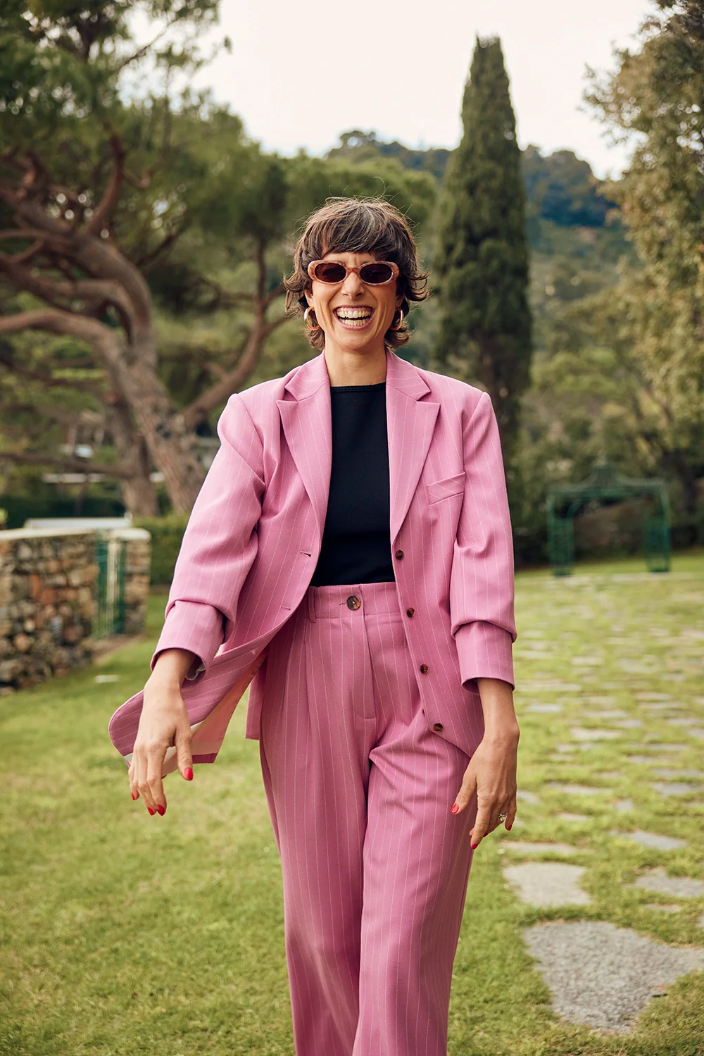 PANTALON HARYA RAYURES ROSE - Image 4