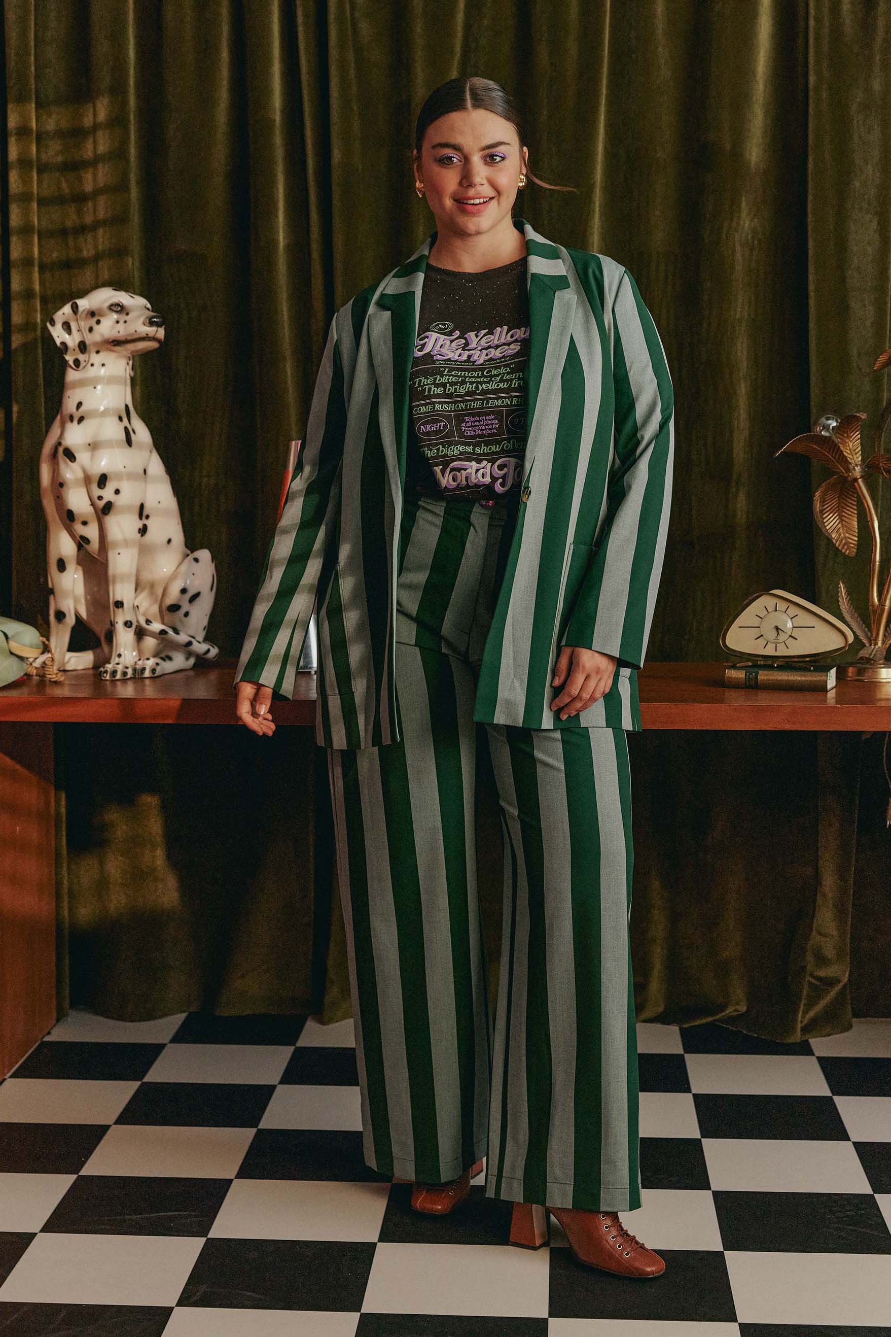 PANTALON KARL GREEN STRIPES - Image 3