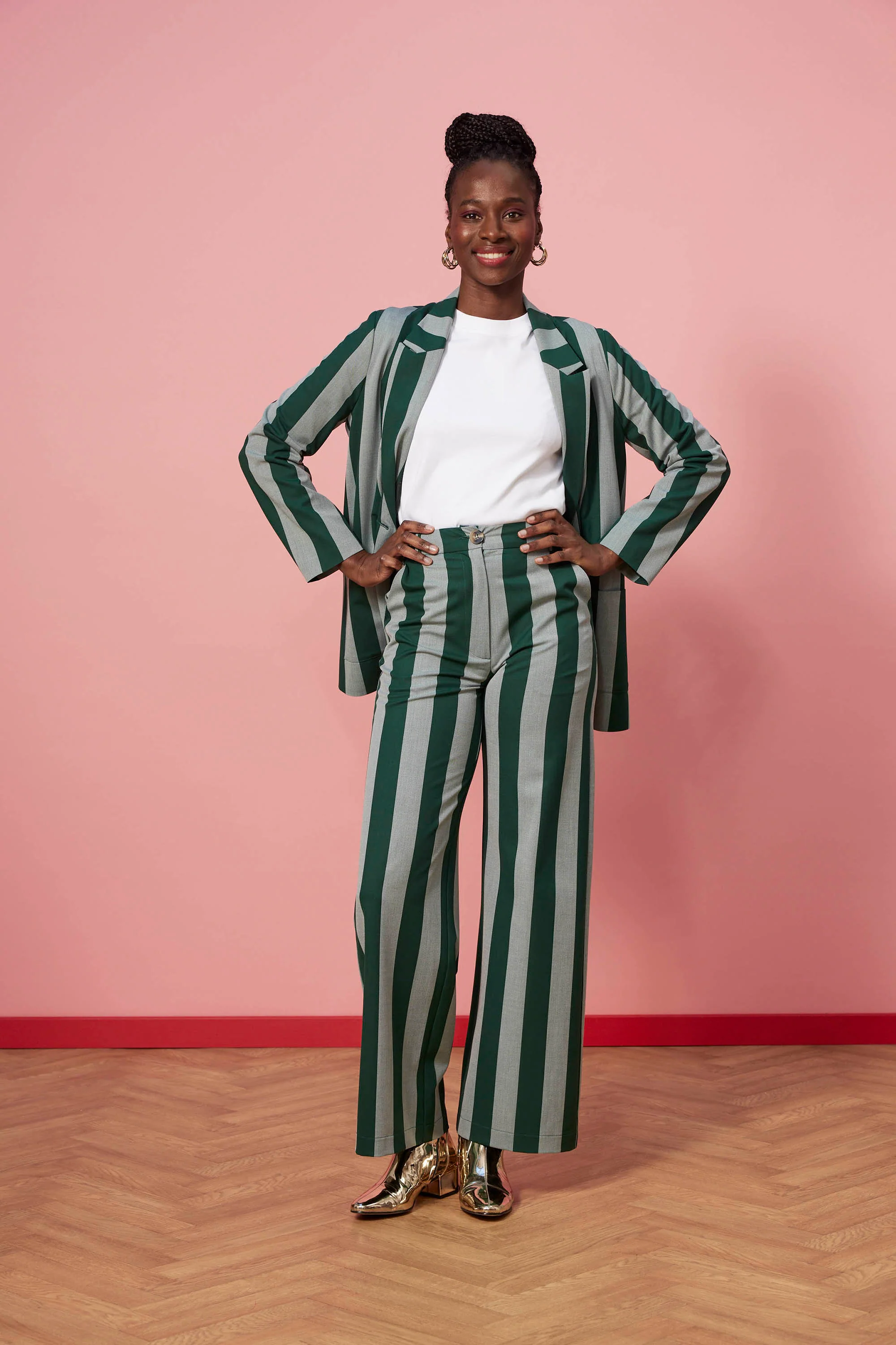 PANTALON KARL GREEN STRIPES - Image 4