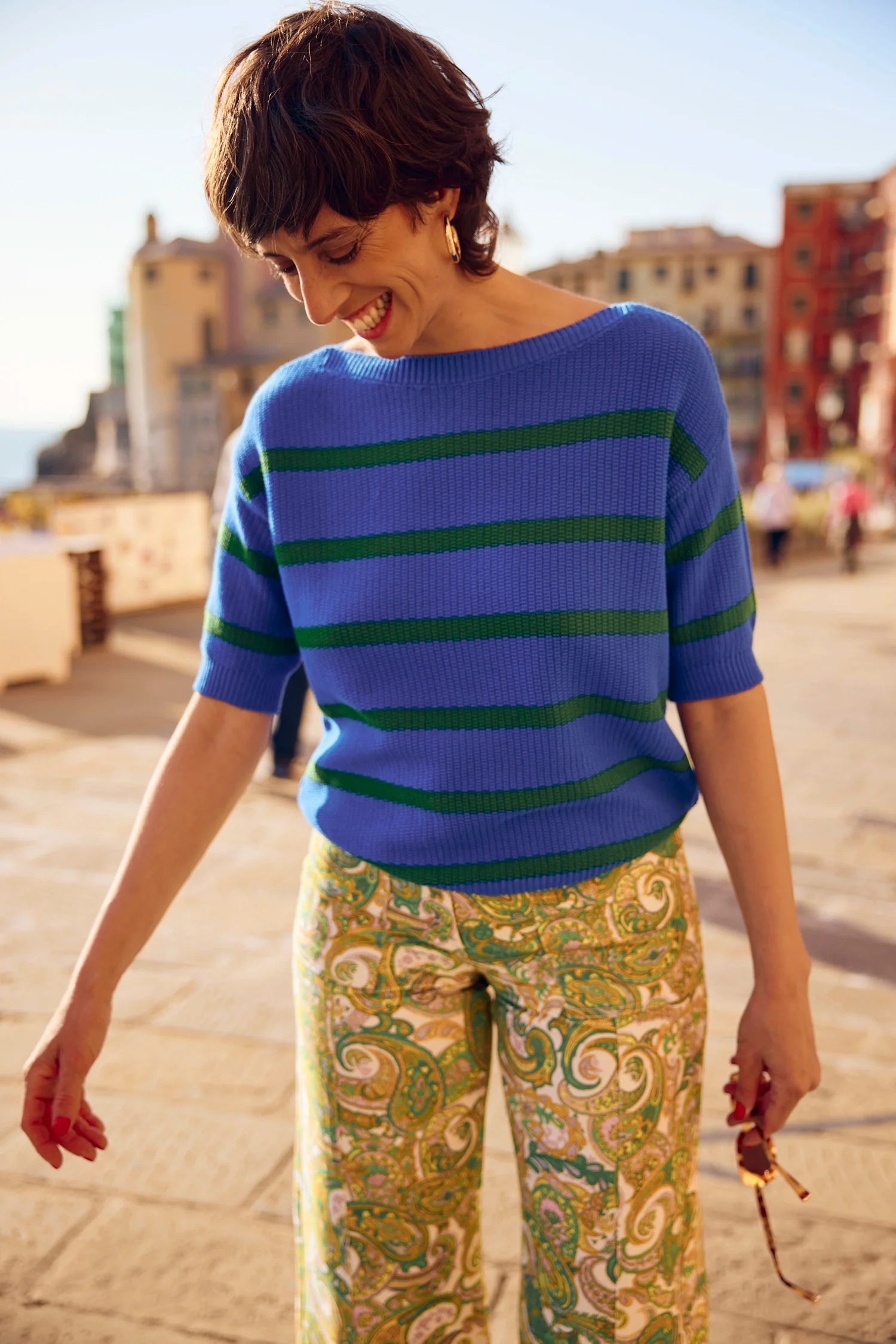 PULL LUCIEN RAYURE BLEU - Image 2