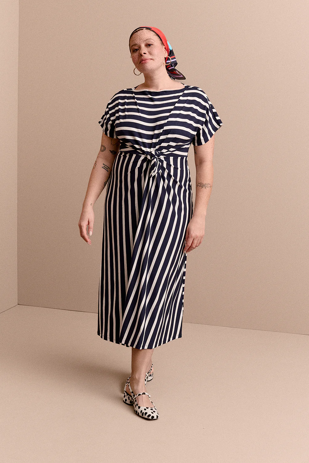 ROBE ANOUCK RAYURE BLEU - Image 4