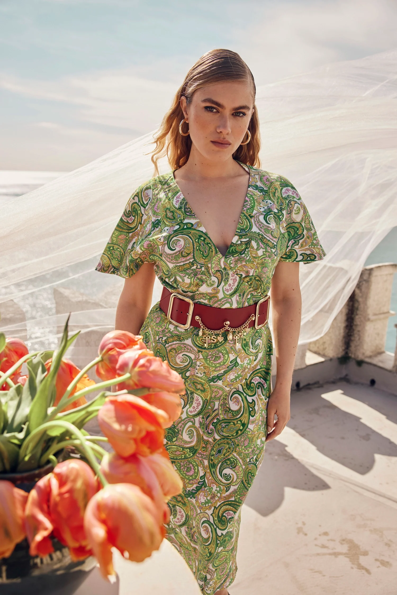 ROBE DAPHNE CASHMERE GREEN - Image 2