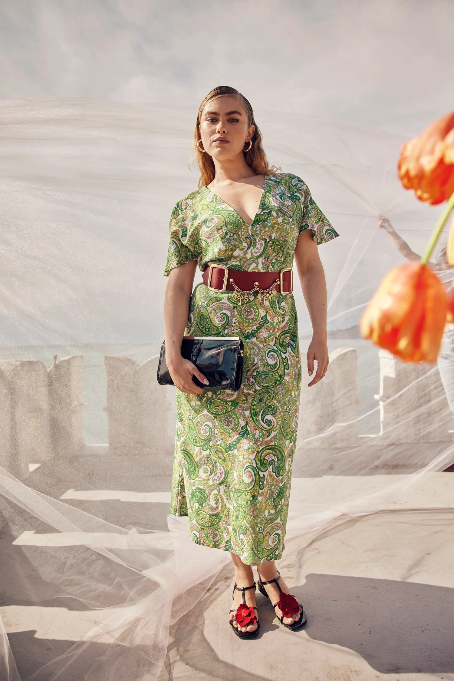 ROBE DAPHNE CASHMERE GREEN - Image 4
