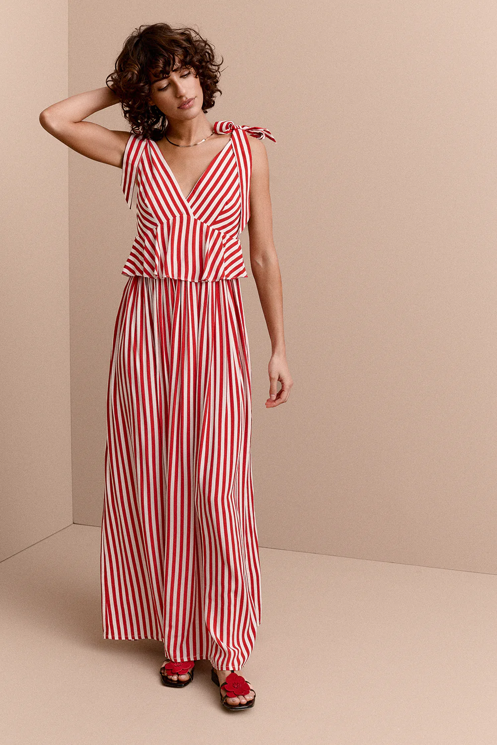 ROBE FERIEL RED STRIPE - Image 3