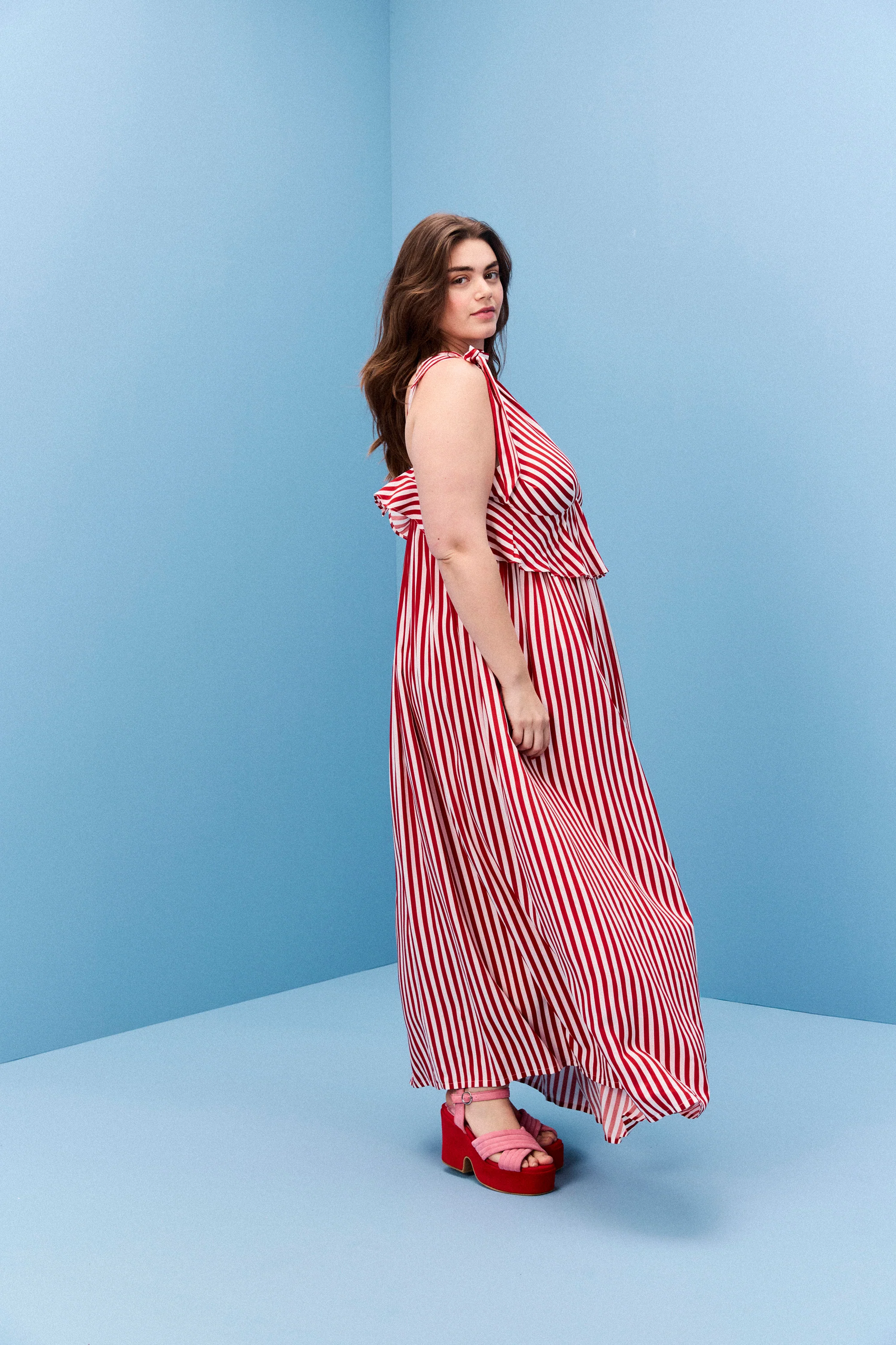 ROBE FERIEL RED STRIPE - Image 7