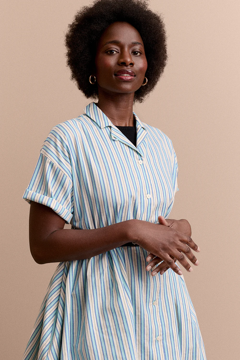 ROBE FRIDA RAYURE BLEU - Image 5
