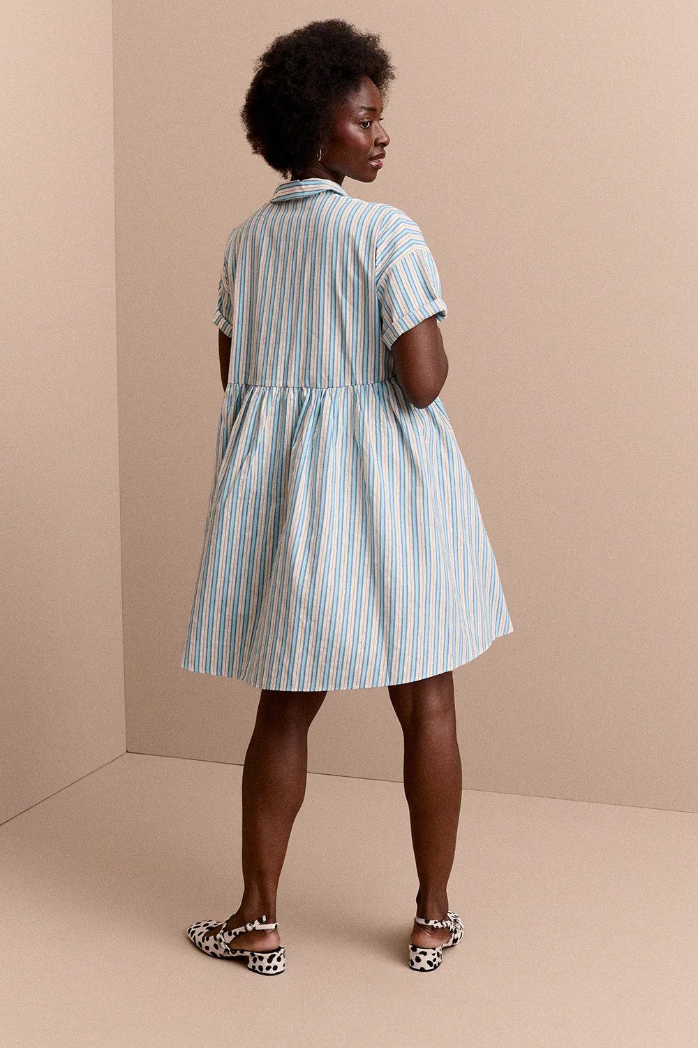 ROBE FRIDA RAYURE BLEU - Image 6