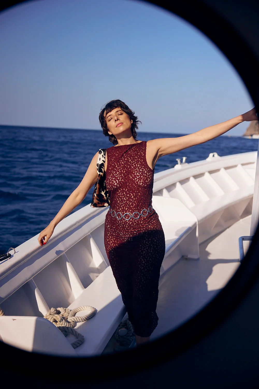 ROBE LEELOO CROCHET MARRON - Image 4