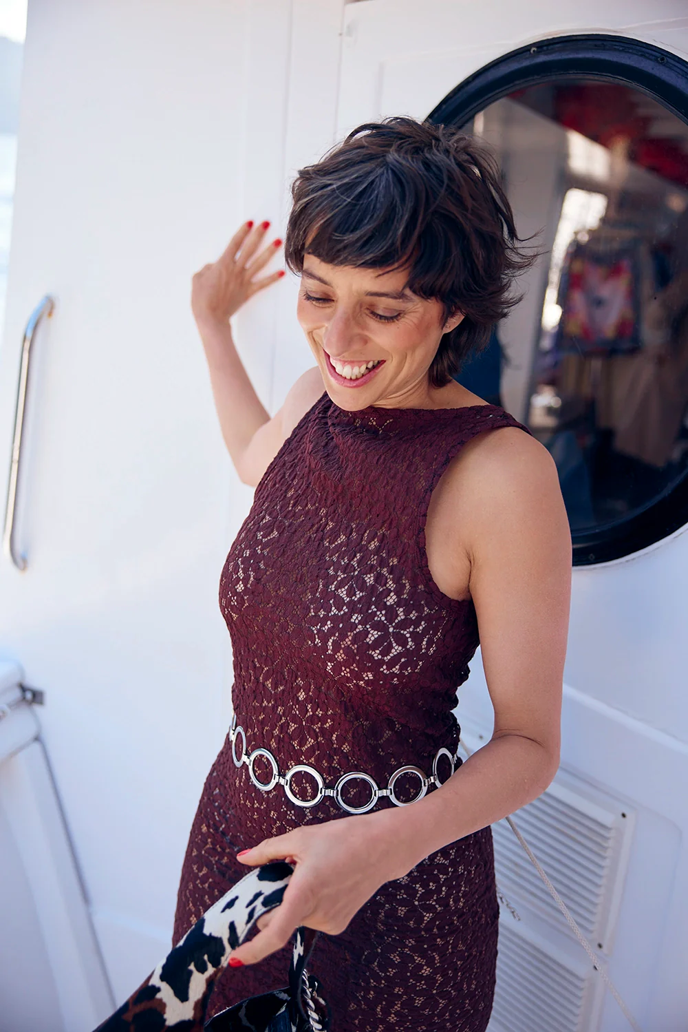 ROBE LEELOO CROCHET MARRON - Image 5