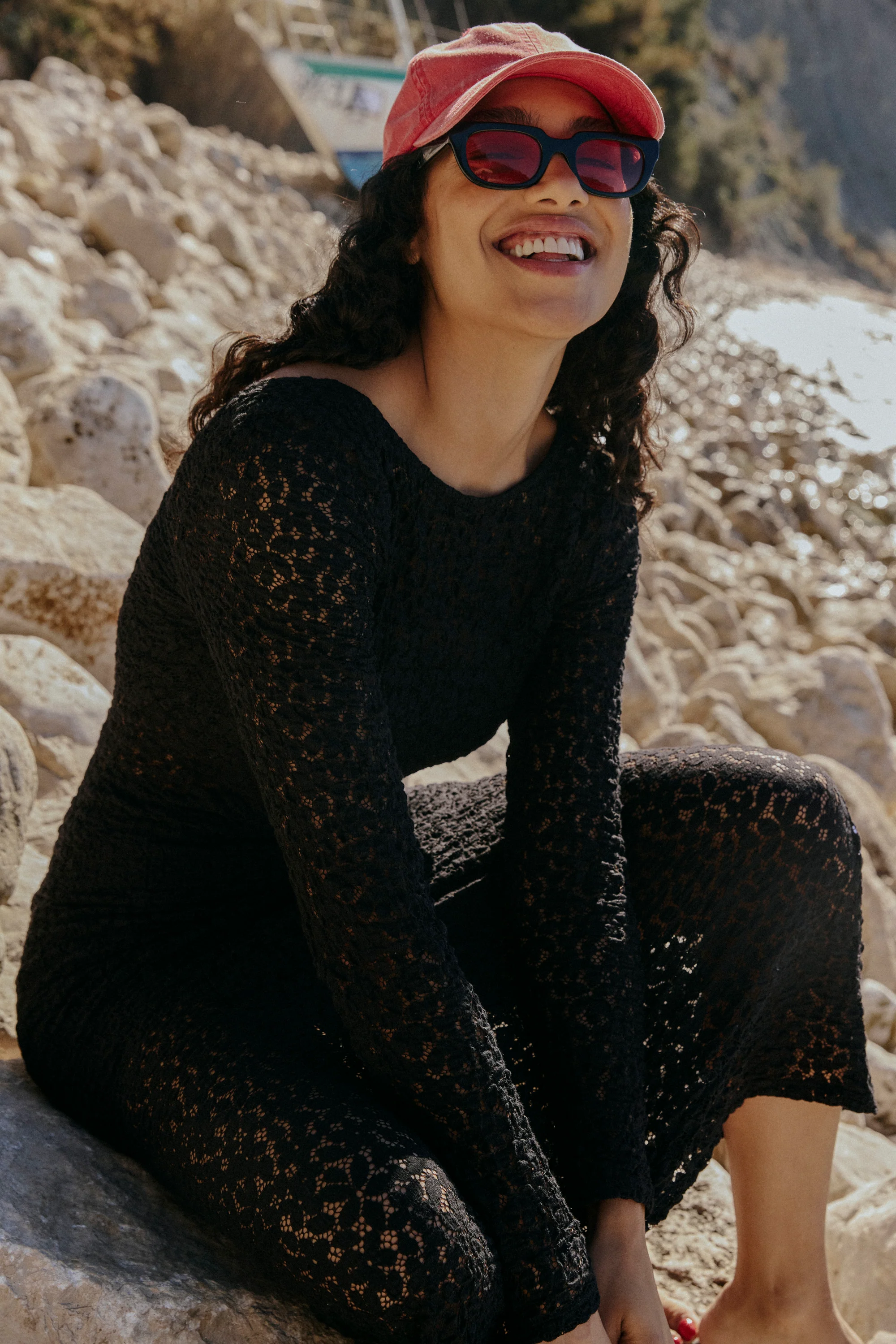 ROBE MADISON CROCHET NOIR - Image 4