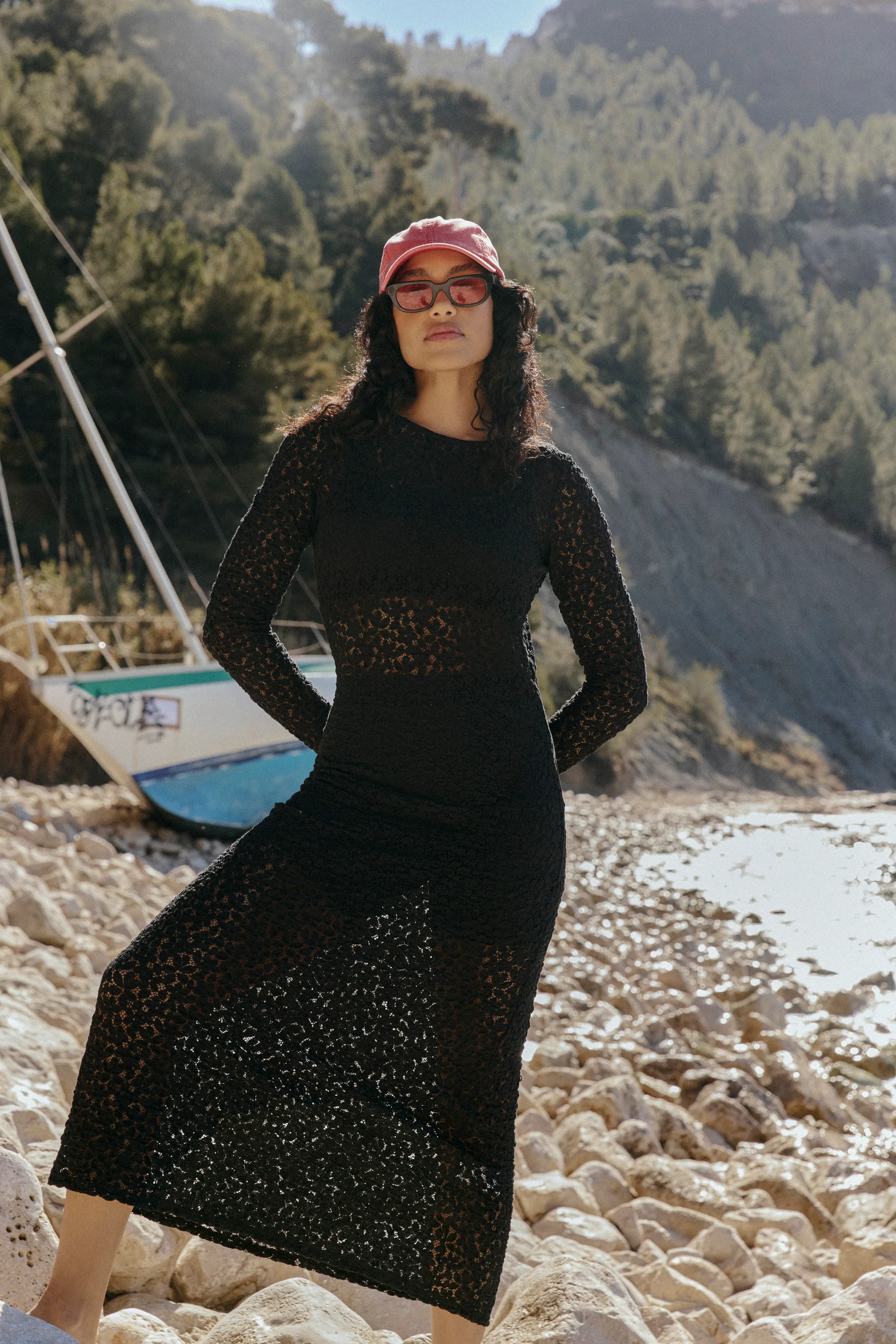 ROBE MADISON CROCHET NOIR - Image 5
