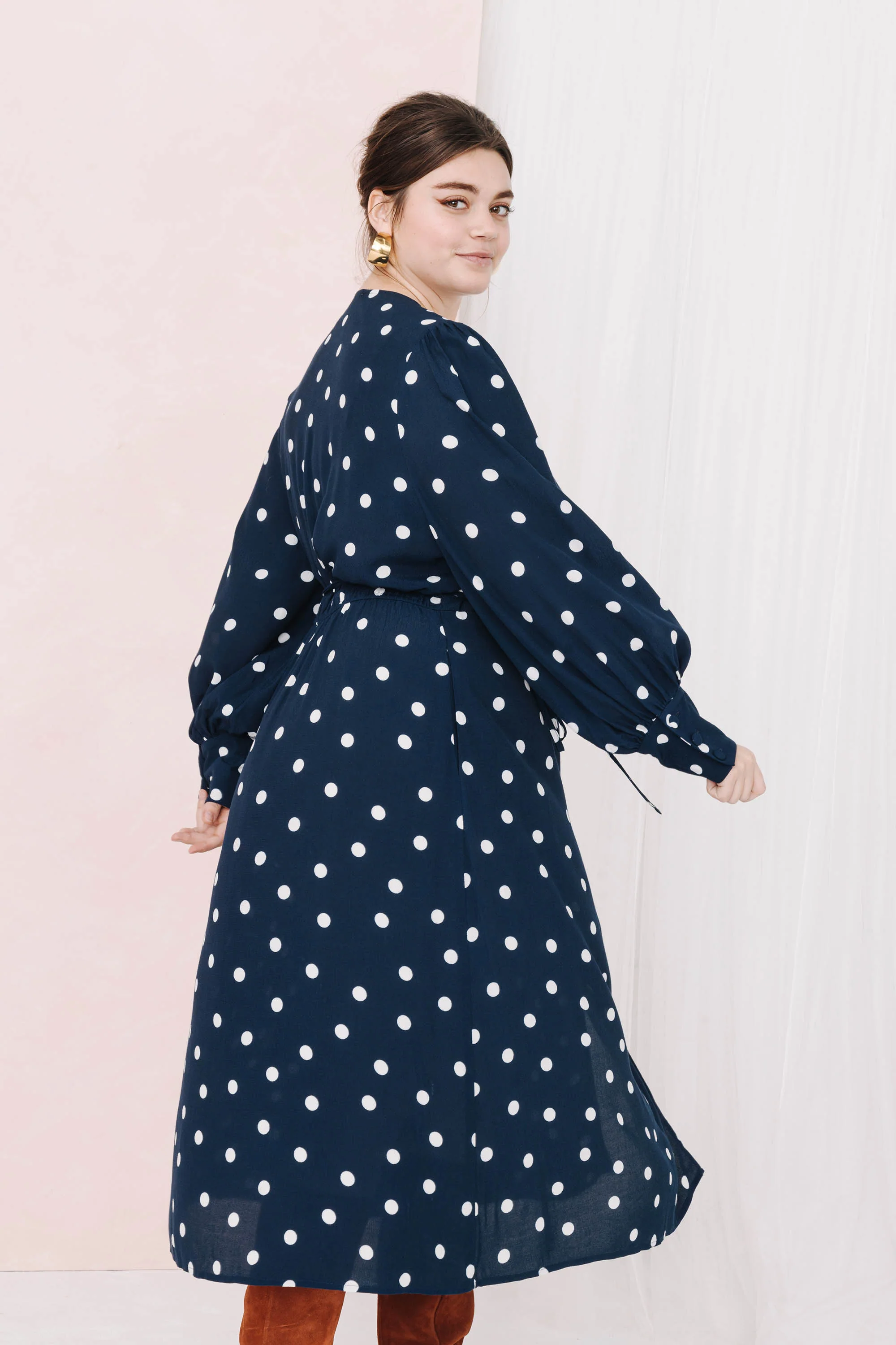 ROBE MARLA POLKA NAVY - Image 3