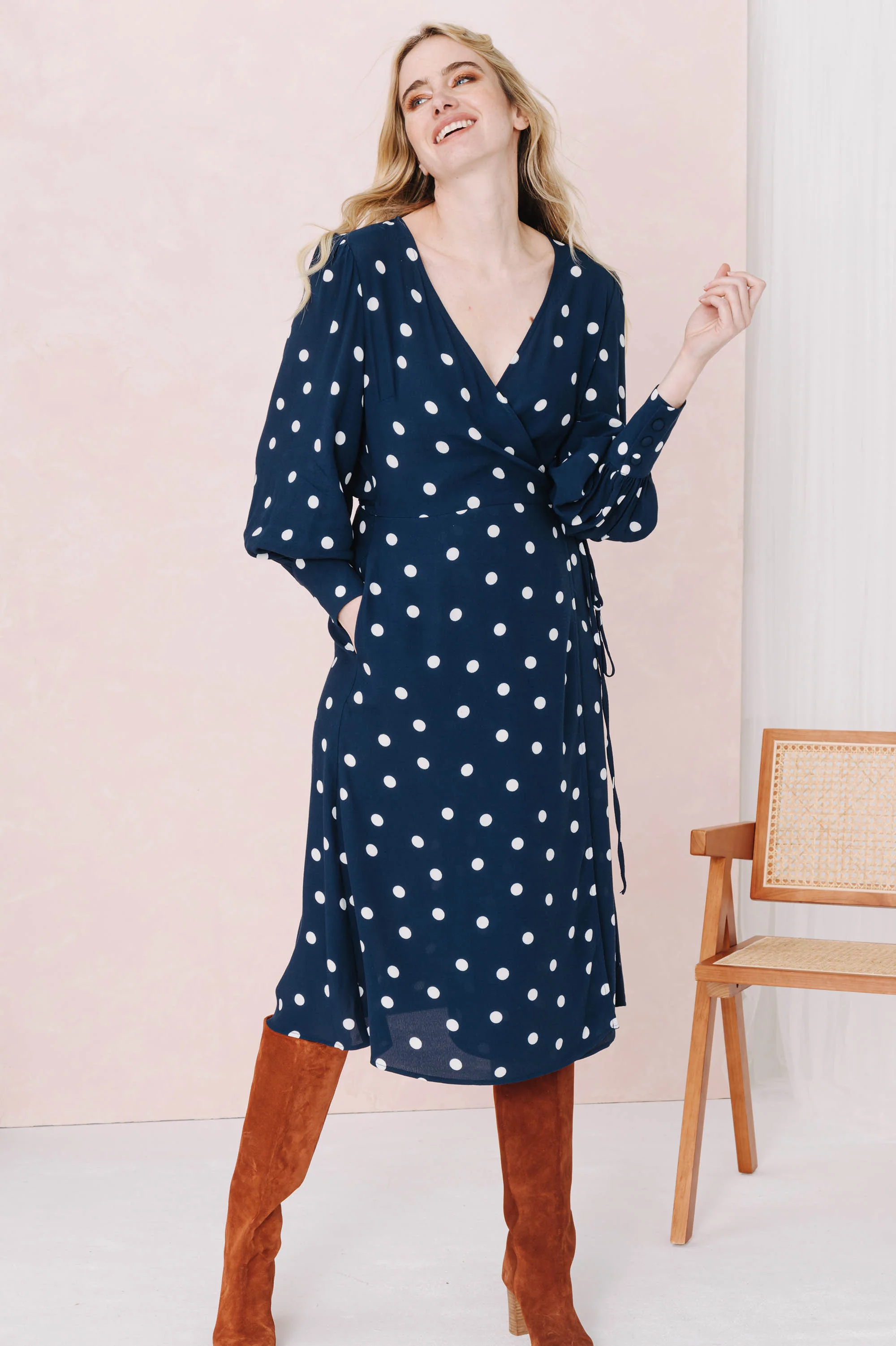 ROBE MARLA POLKA NAVY - Image 5