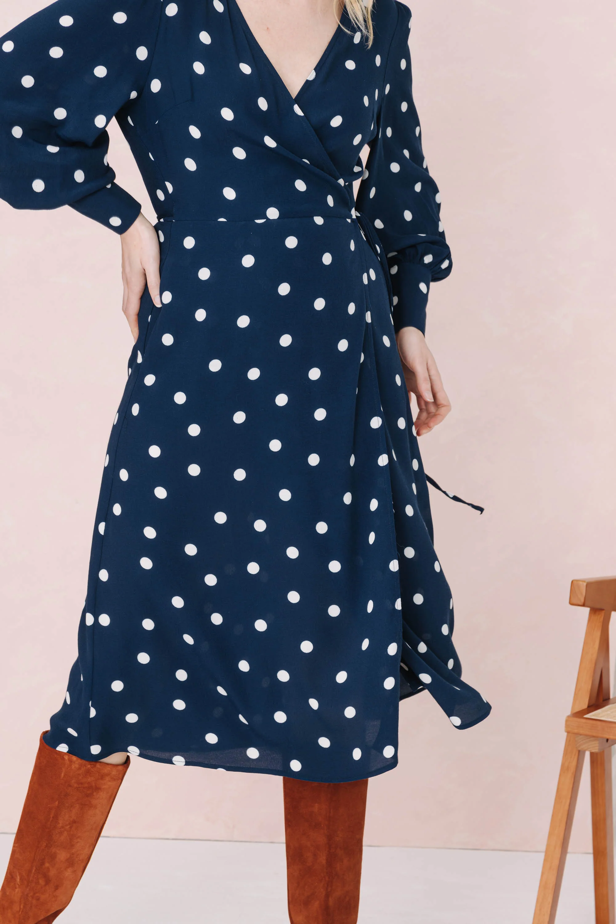ROBE MARLA POLKA NAVY - Image 6