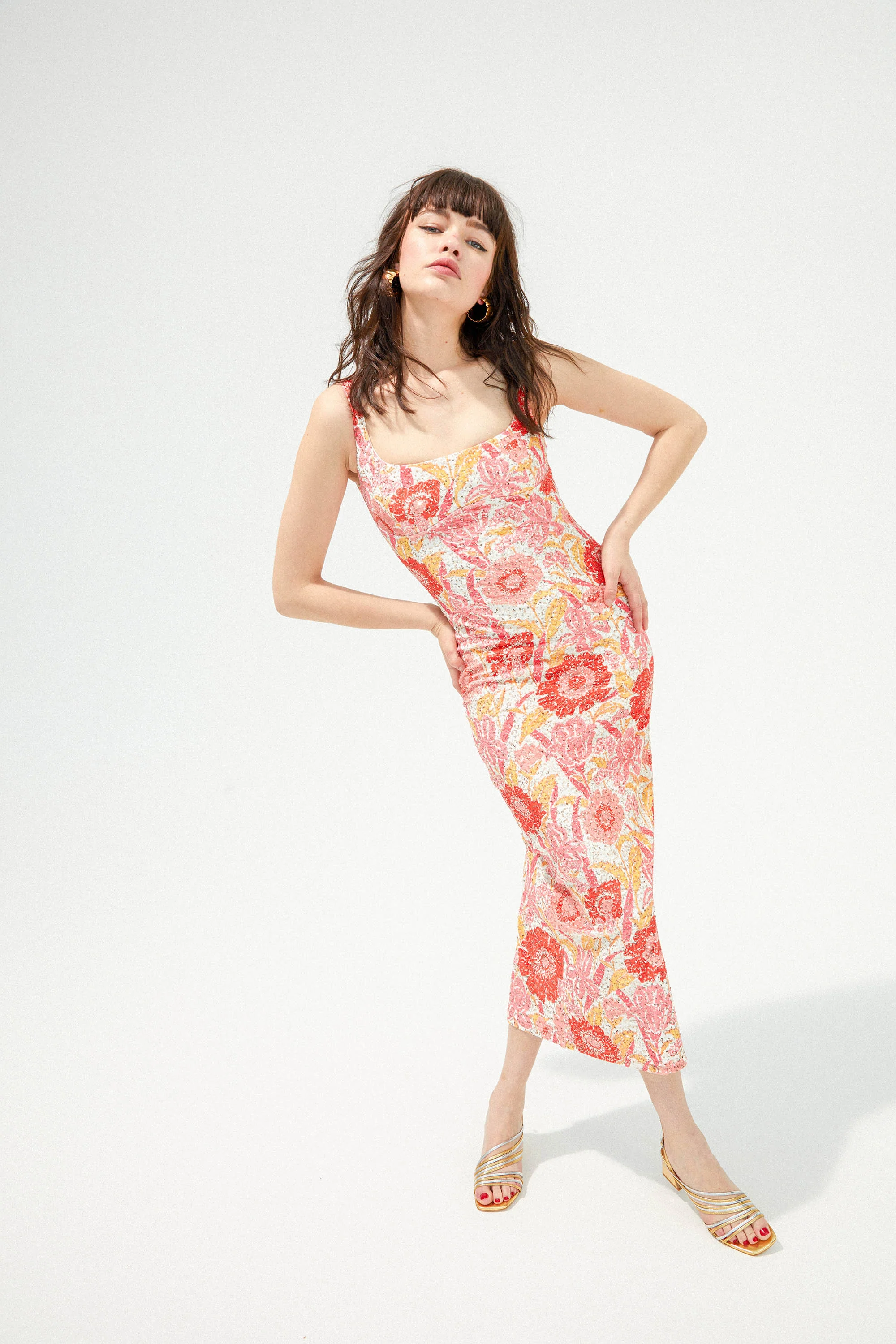 ROBE PENNY SEQUIN IRIS COQUELICOT - Image 6