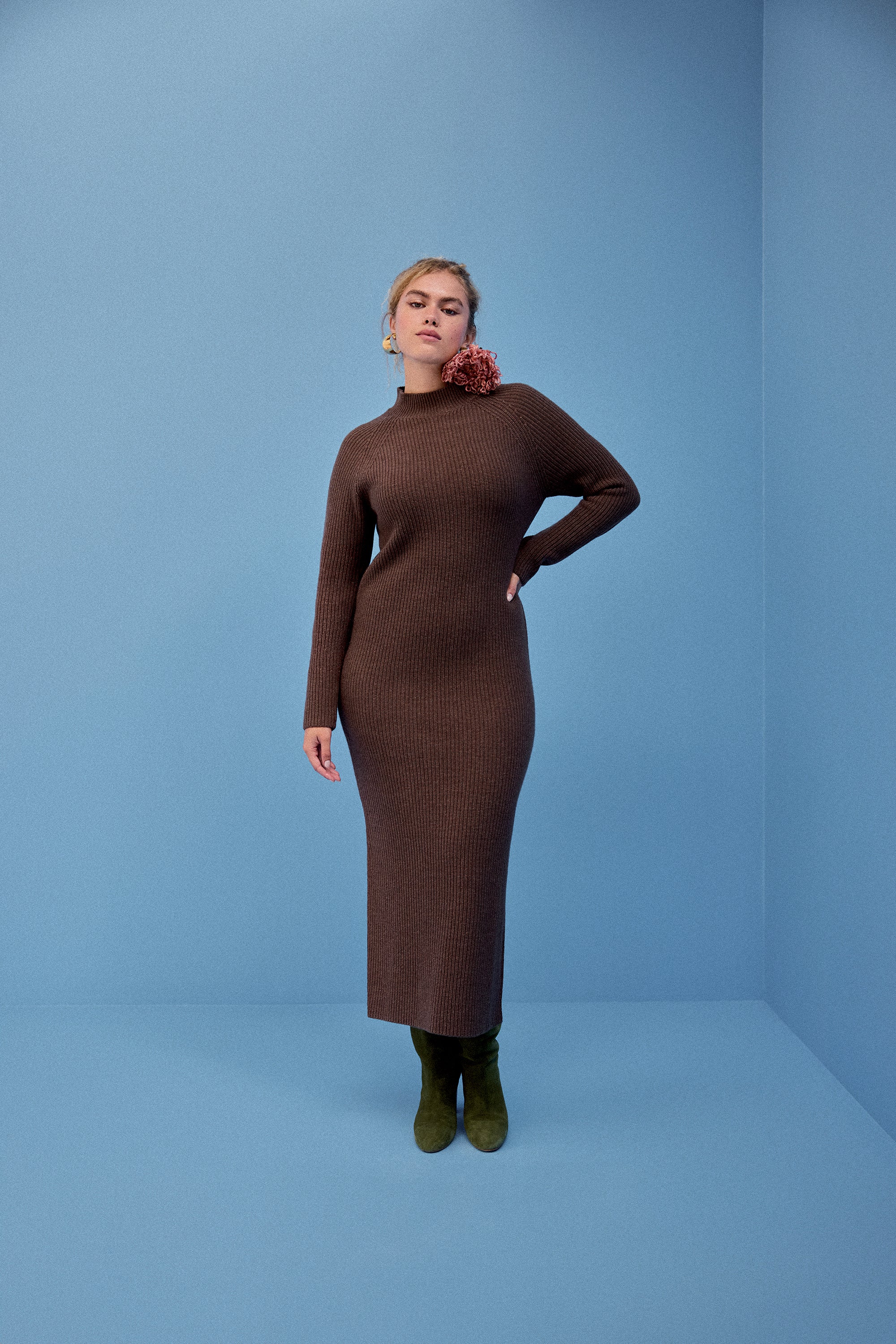 ROBE ROBYN MARRON GLACE