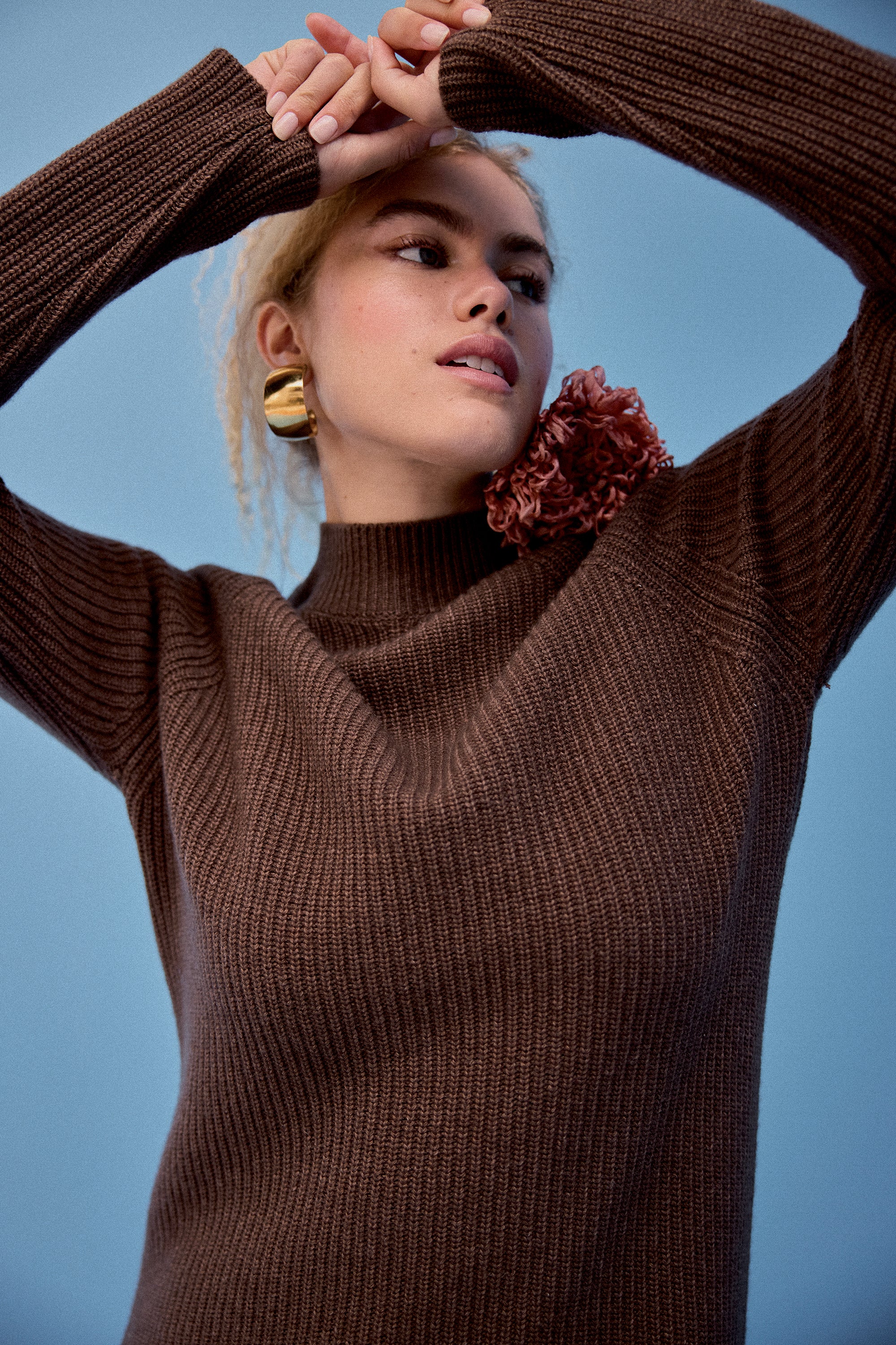 ROBE ROBYN MARRON GLACE - Image 4
