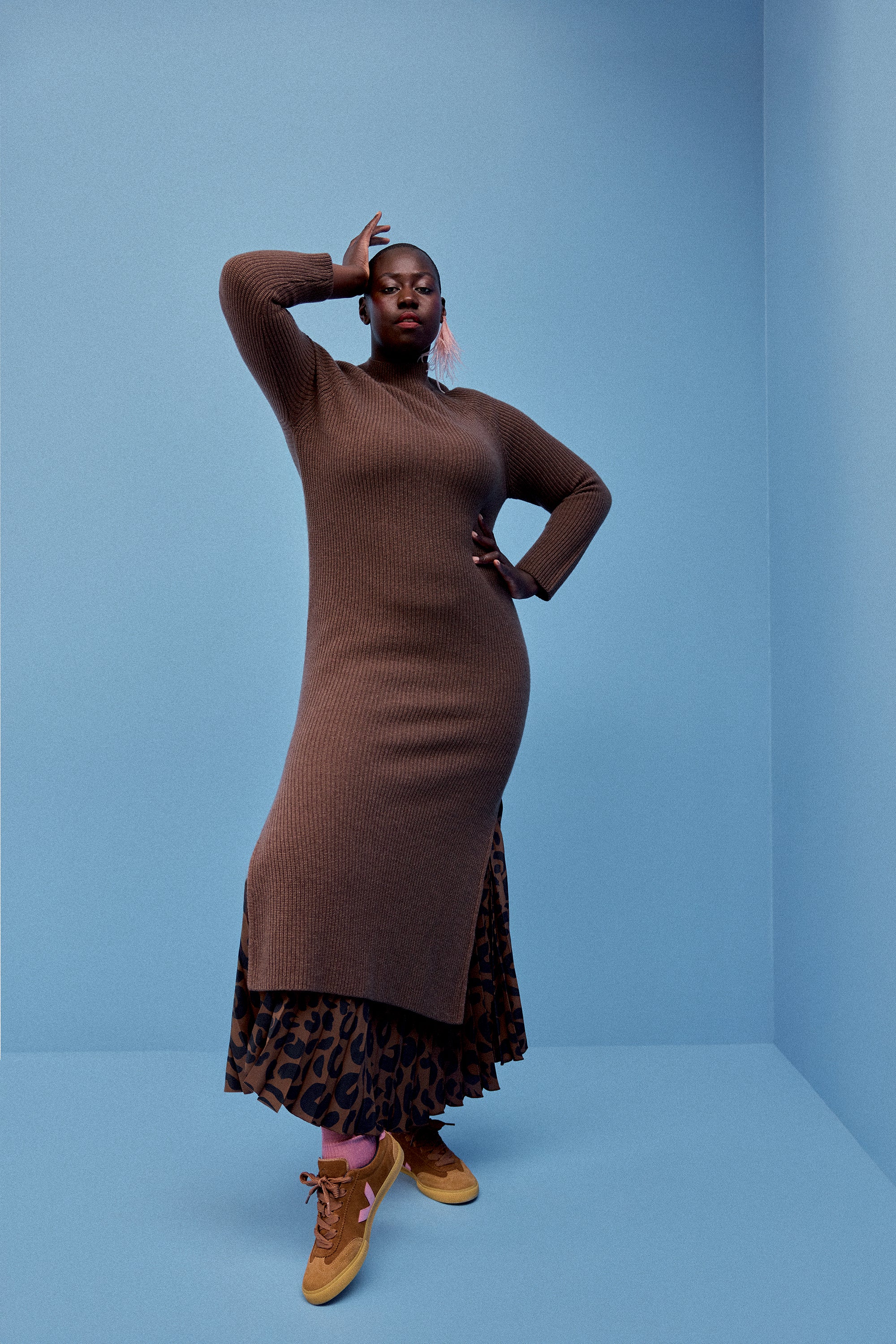 ROBE ROBYN MARRON GLACE - Image 5