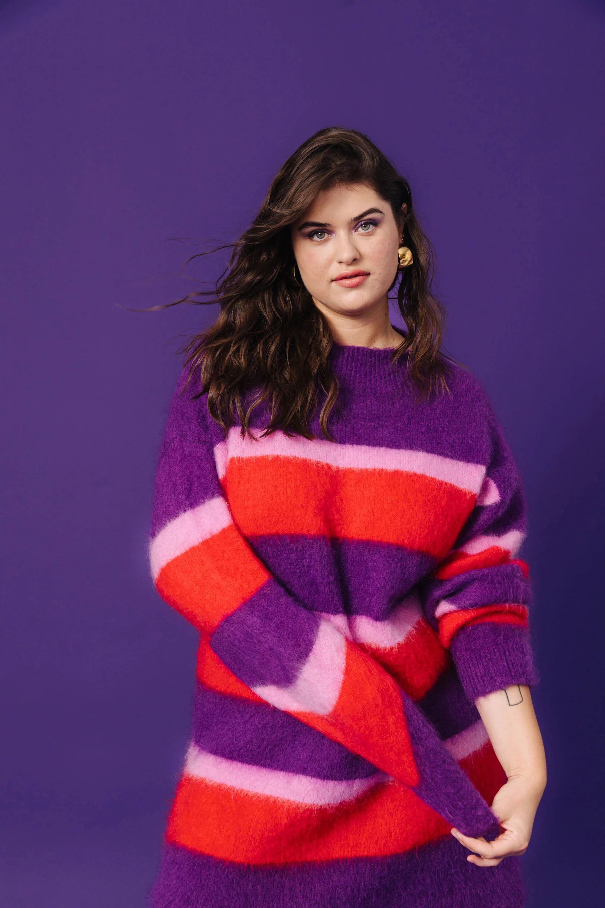 ROBE SACHA STRIPES PURPLE - Image 4