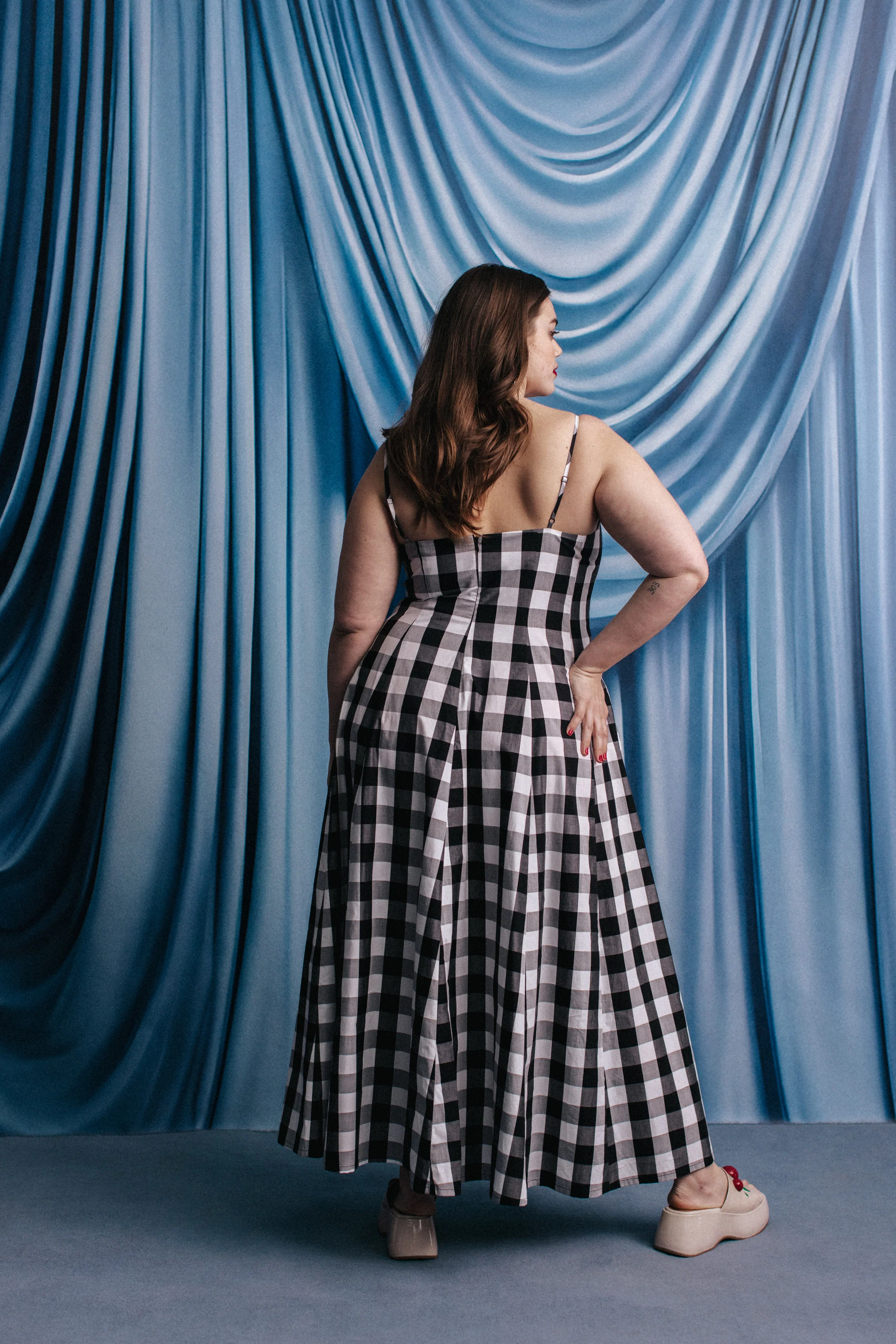 ROBE VERONE VICHY NOIR & BLANC - Image 2
